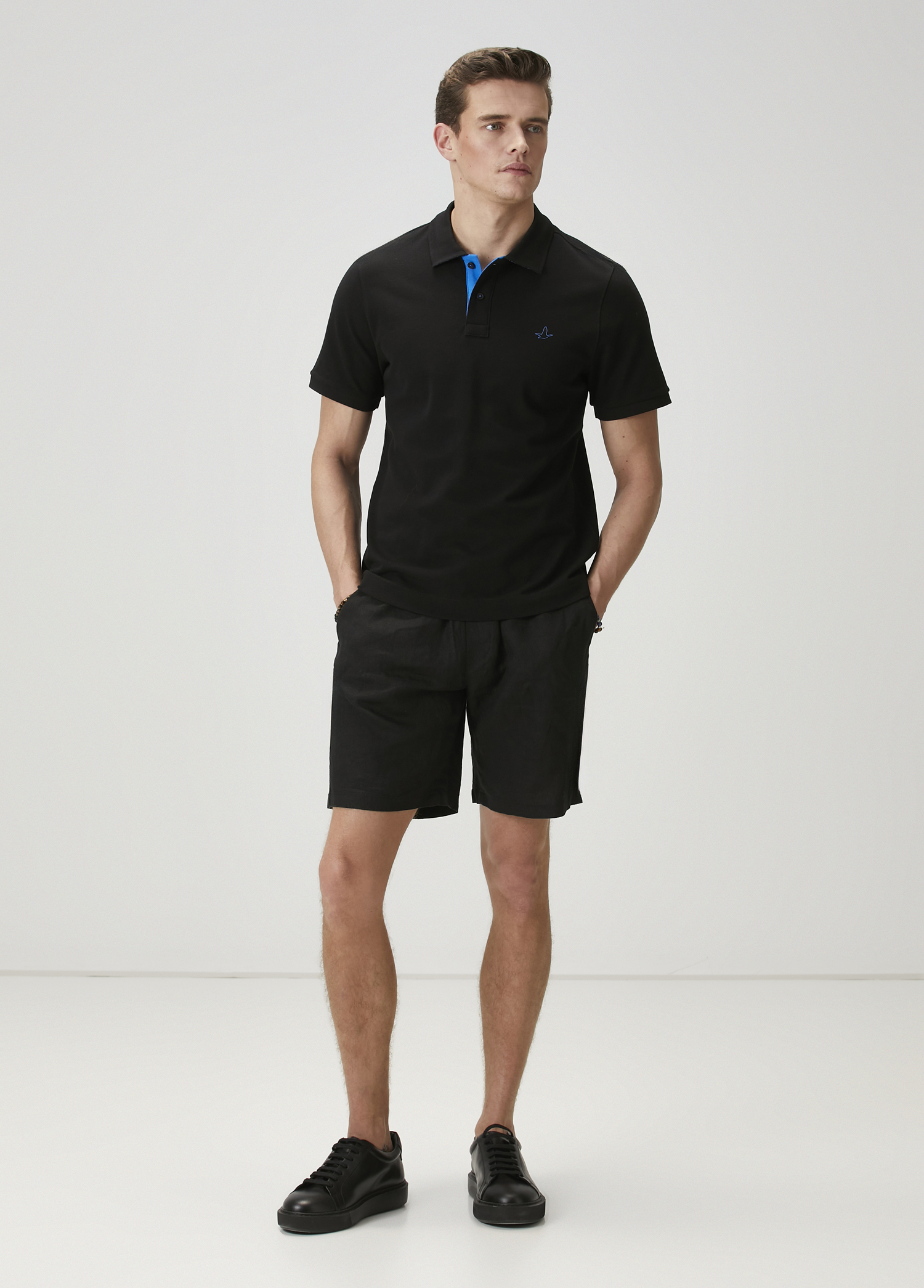 Comfort Fit Siyah Polo Yaka T-shirt_2