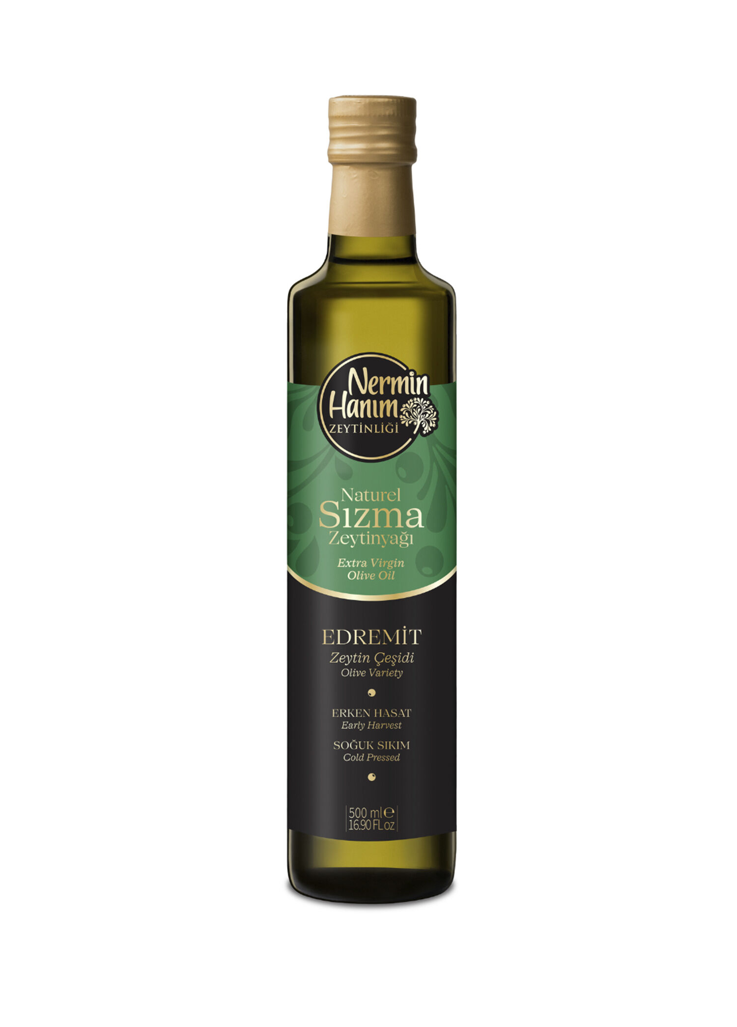 Erken Hasat Naturel Soğuk Sıkım Zeytinyağı 500 ml
