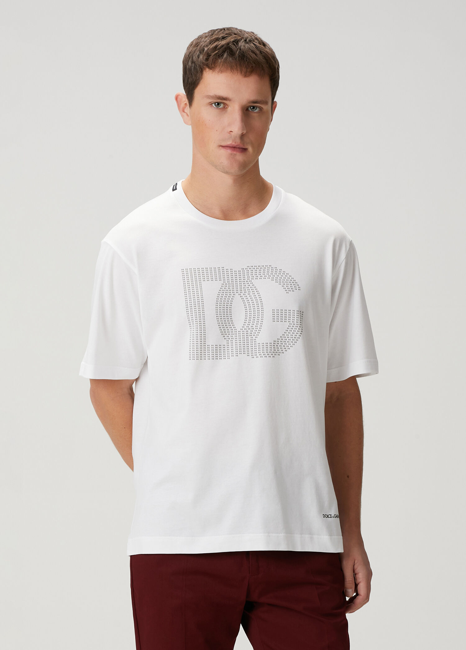 Dolce&Gabbana - Beyaz Logo Desenli T-shirt - Beyaz