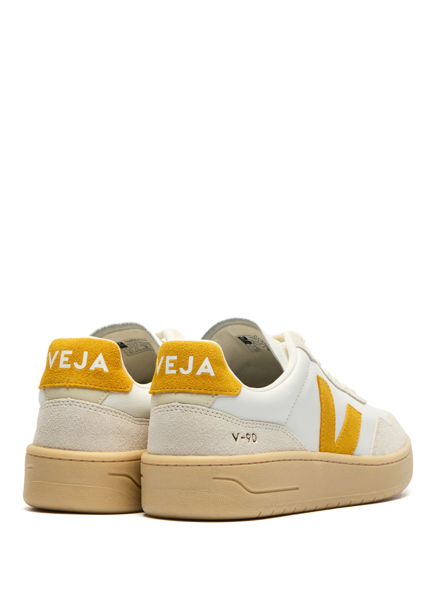 weddiing 志麻 Nのみ90個 Veja - V-90 O.T. Beyaz-Hardal Erkek Deri Sneaker - Beyaz-Hardal