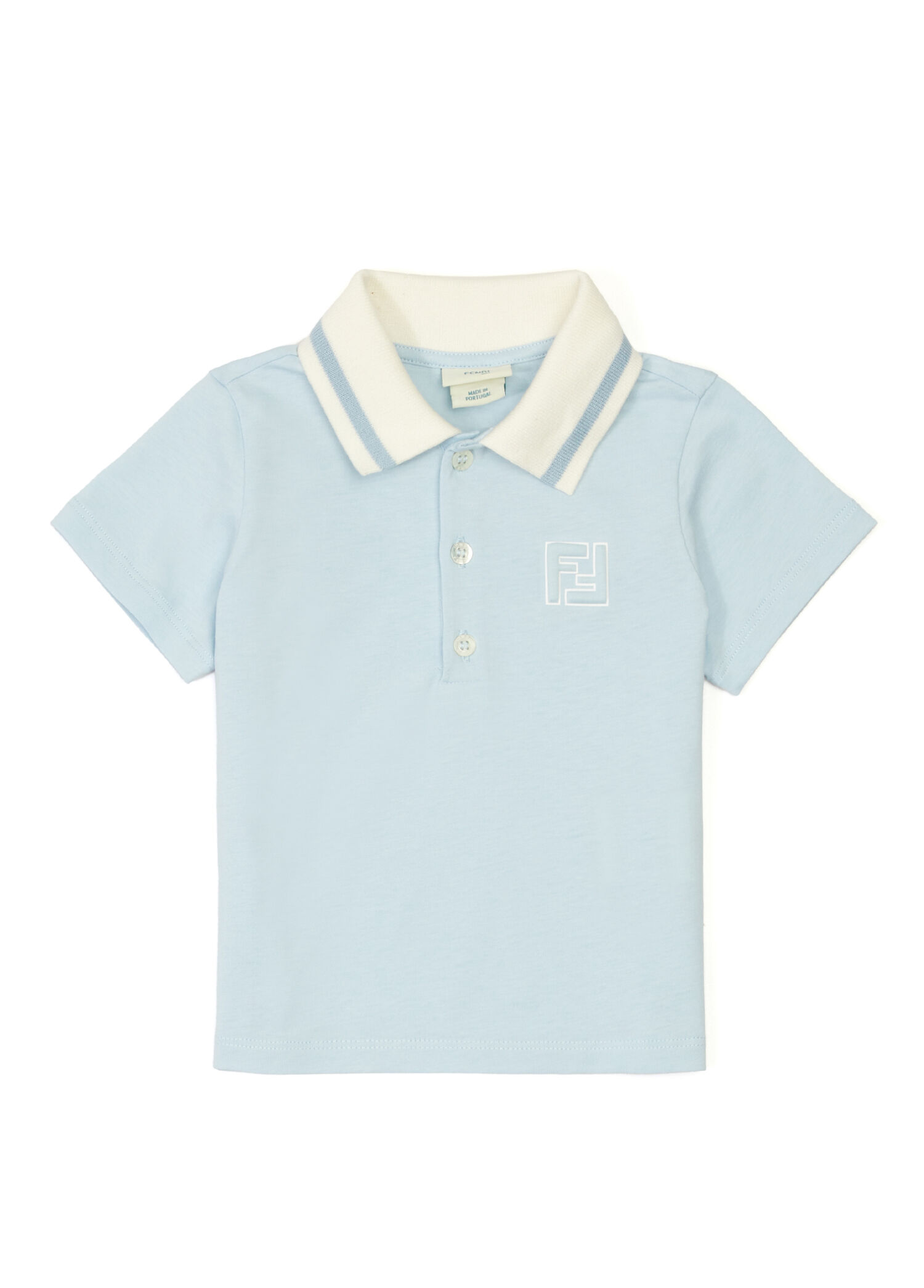 Açık Mavi Polo Yaka Erkek Bebek T-shirt