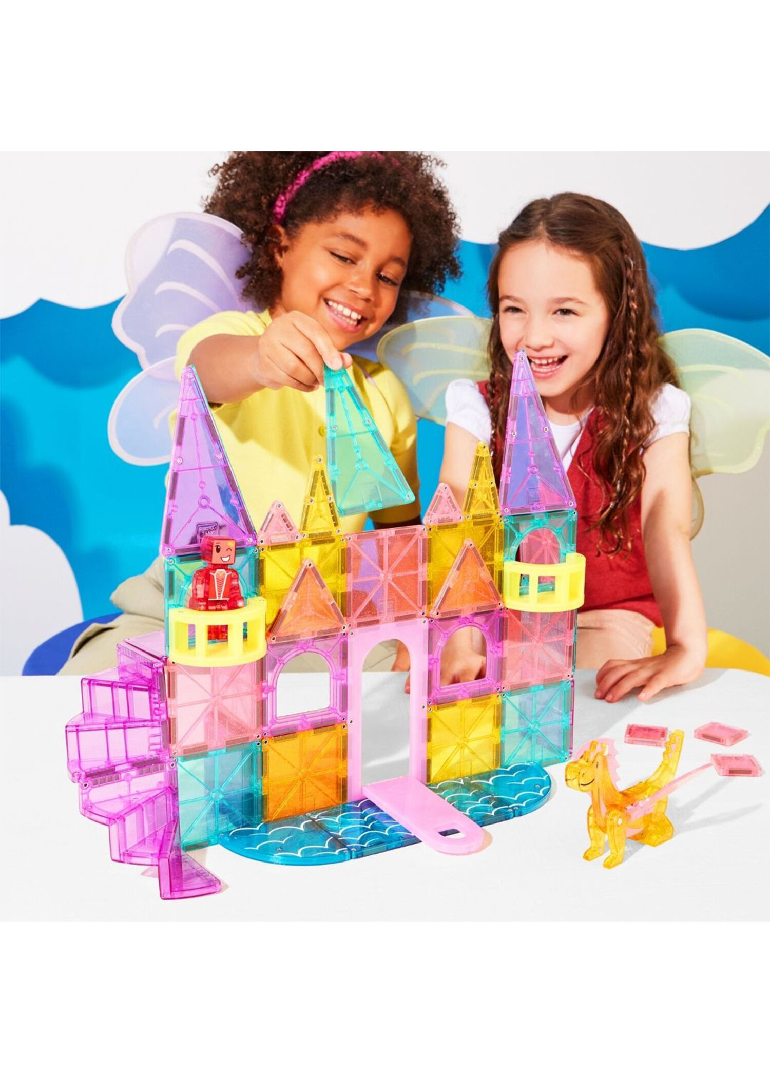 Magna-Tiles - Castle DLX microMAGS Prenses Oyun - Çok Renkli