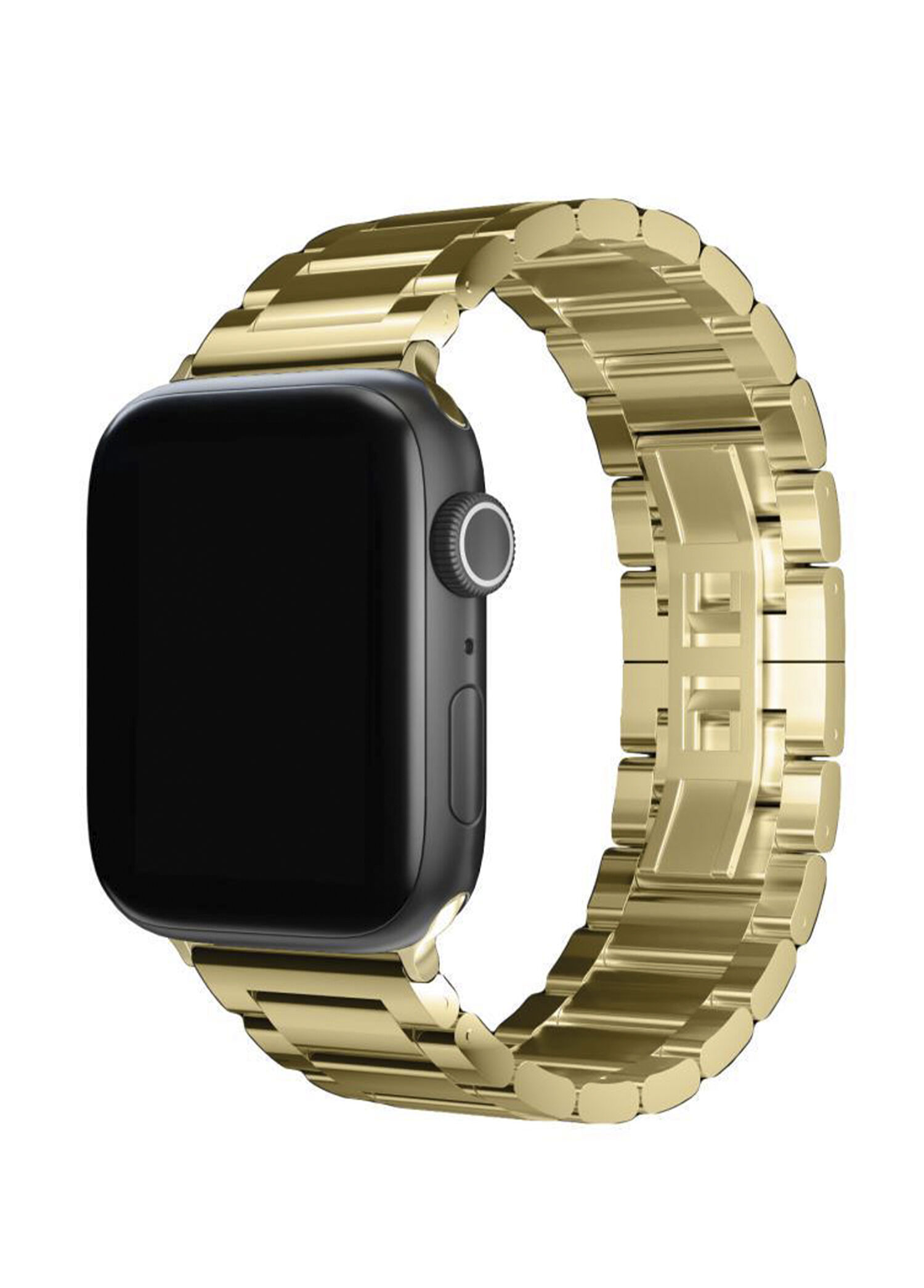 Apple Watch Uyumlu Gloss Loop 44/45/46/49 mm Gold Çelik  Kordon