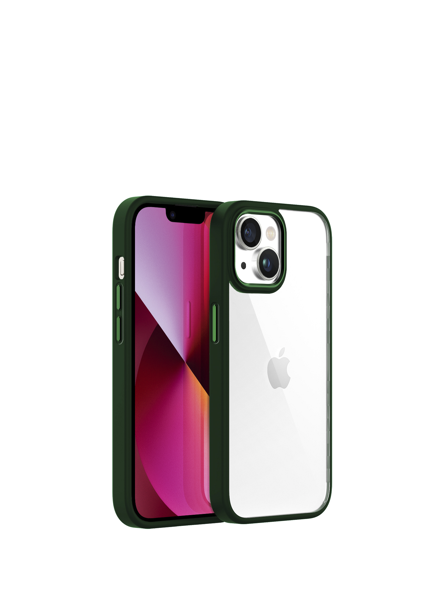 iPhone 13 New Air Bumper Green Kılıf