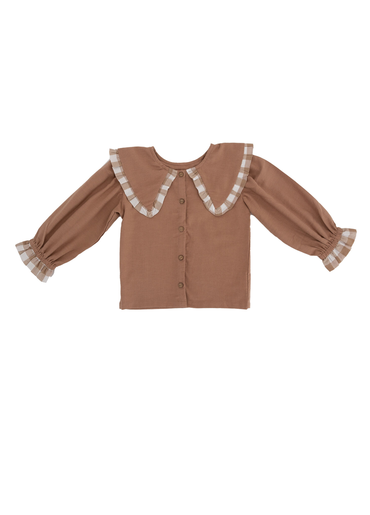 Blossom Bej Pamuklu Kız Bebek Çocuk Bluz
