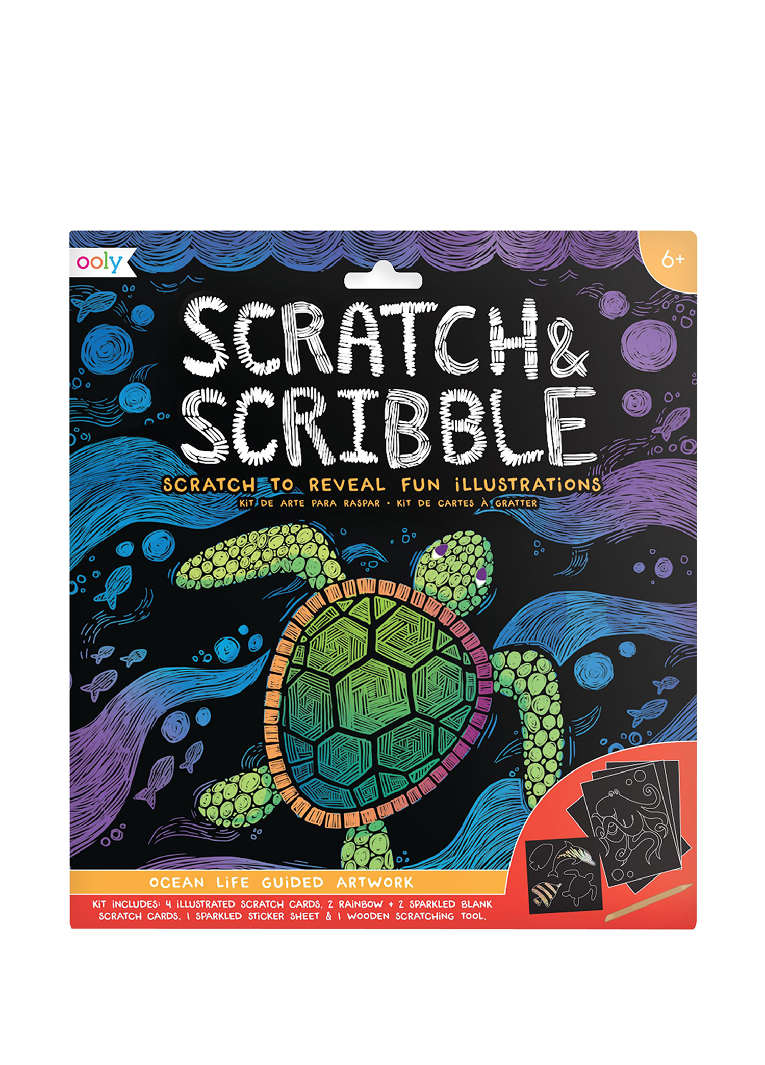 Ocean Life Scratch & Scribble Eğitici Kitap