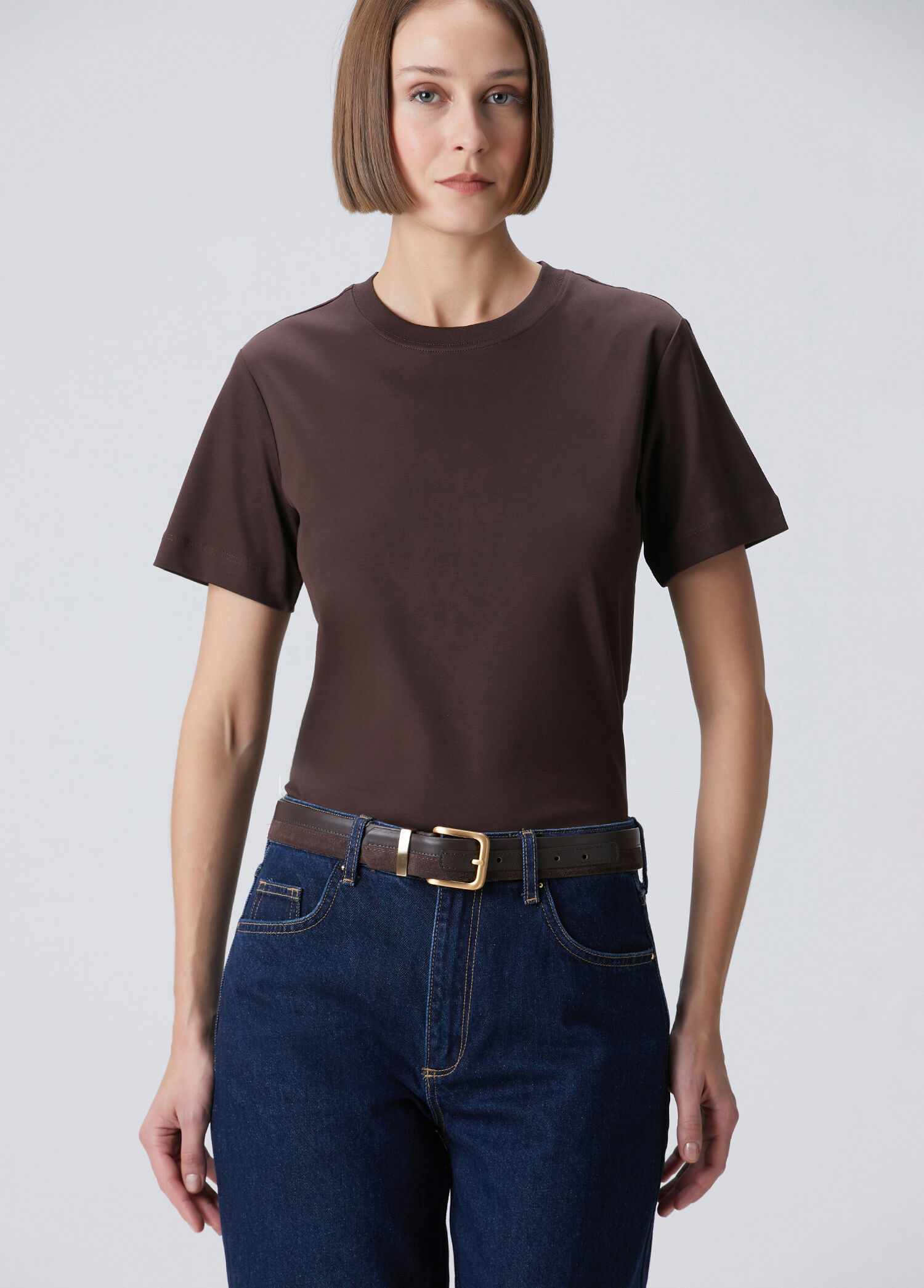 Kahverengi T-shirt