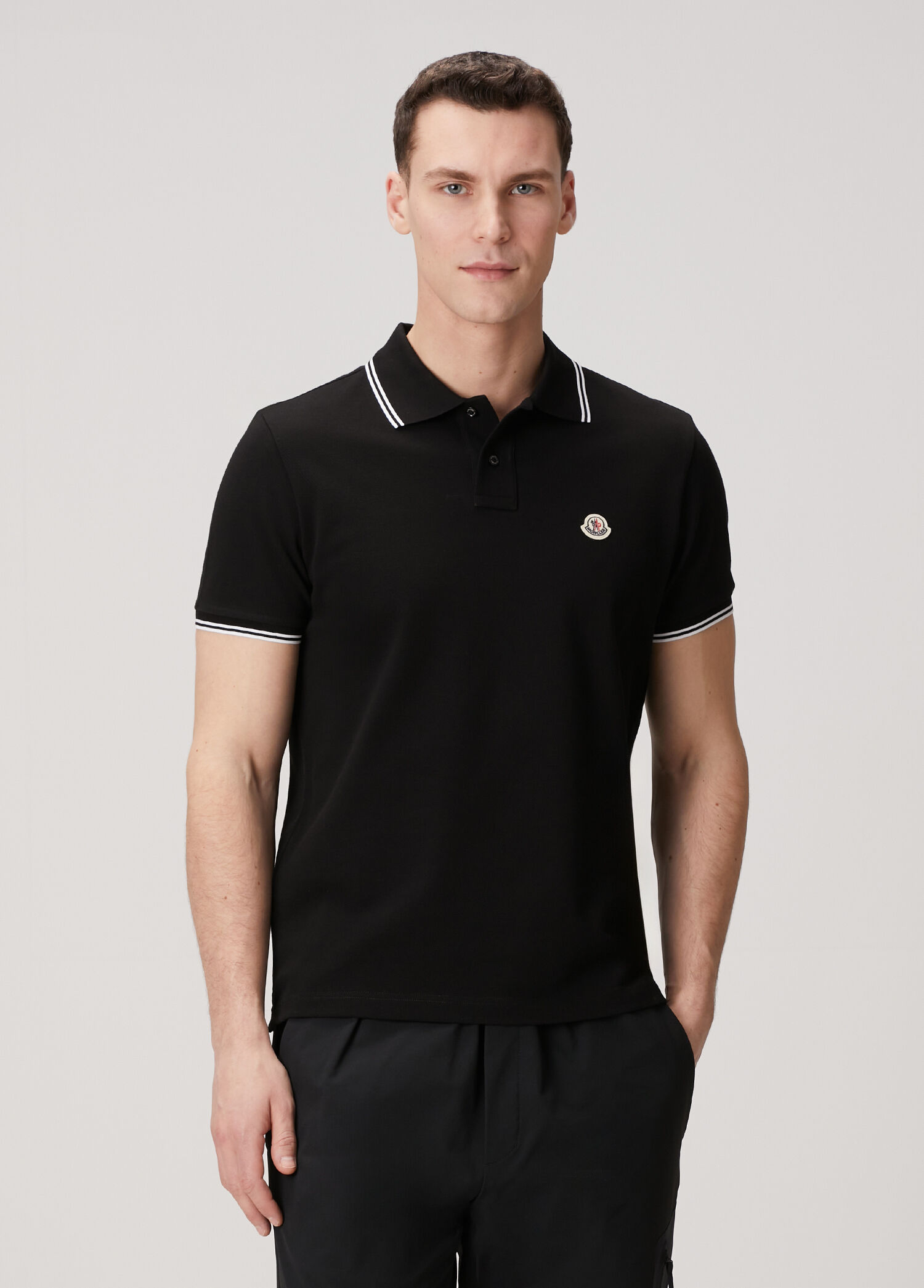 トップス MONCLER MAGLIA POLO 67260326N01S Moncler Siyah Erkek Siyah Polo Yaka T-shirt 1892881 | Beymen