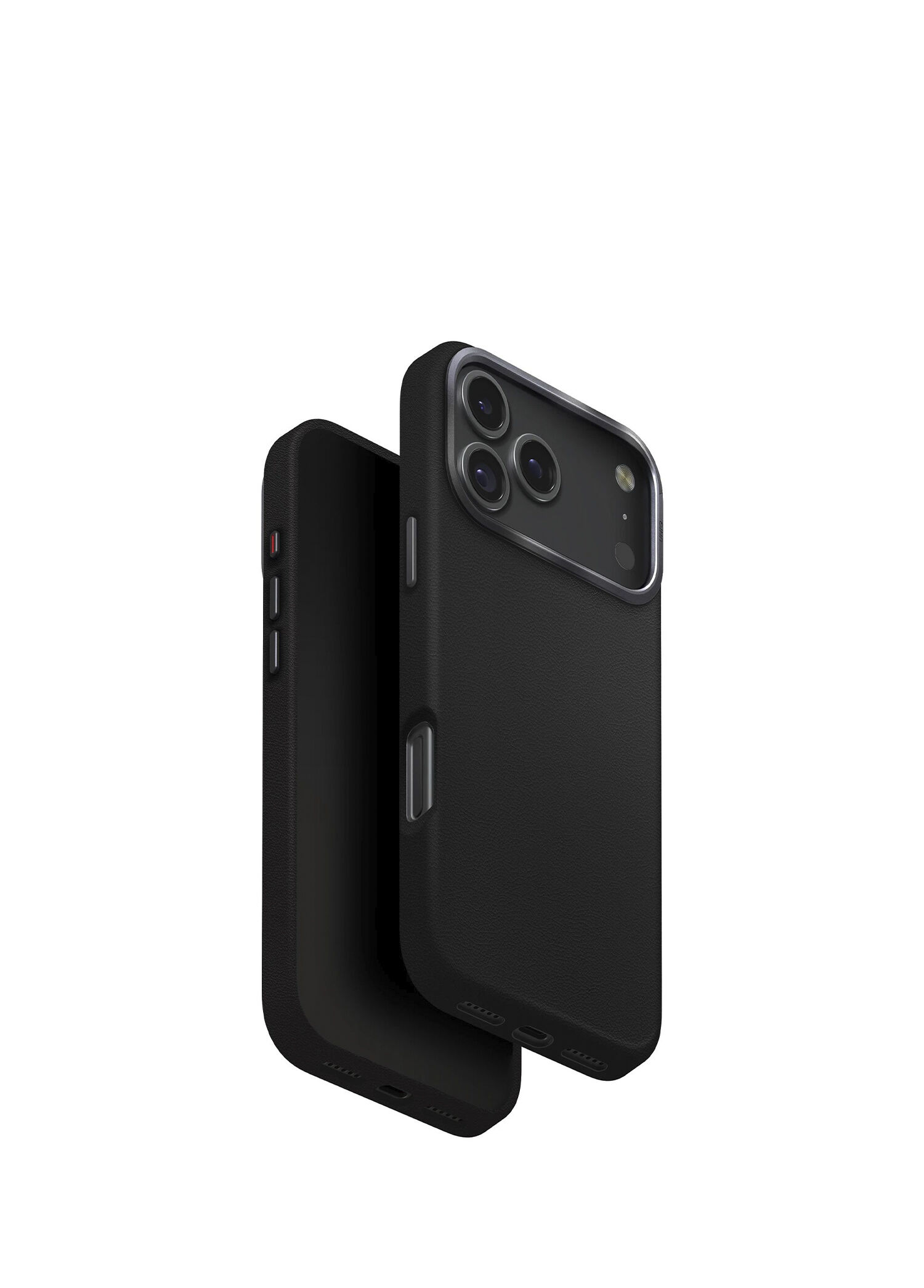 Lyden iPhone 17 Pro Max MagSafe Uyumlu Siyah Deri Telefon Kılıfı