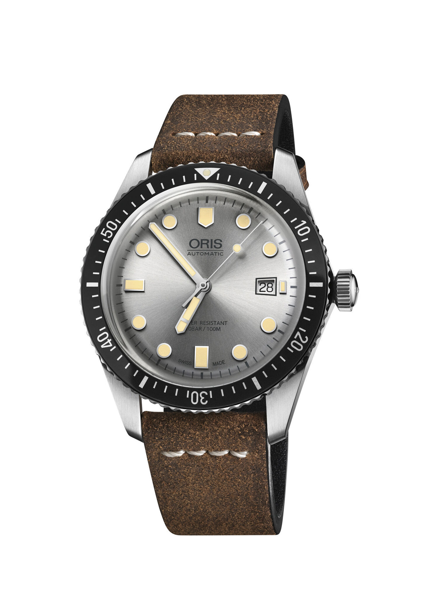 Divers Sixty-Five Kahverengi Deri Erkek Kol Saati 01 733 7720 4051-07 5 21 02