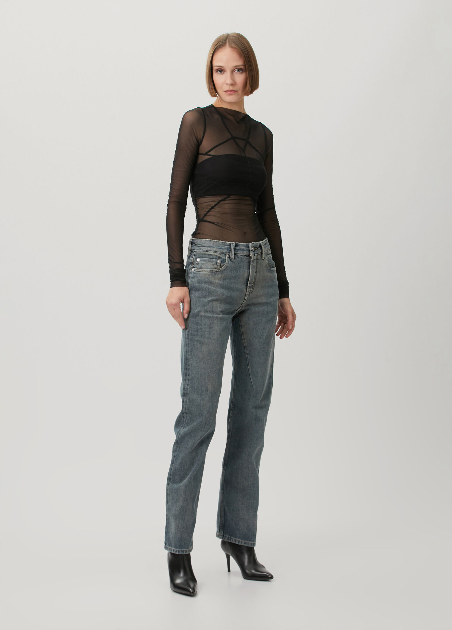 Blue Straight Leg Jeans
