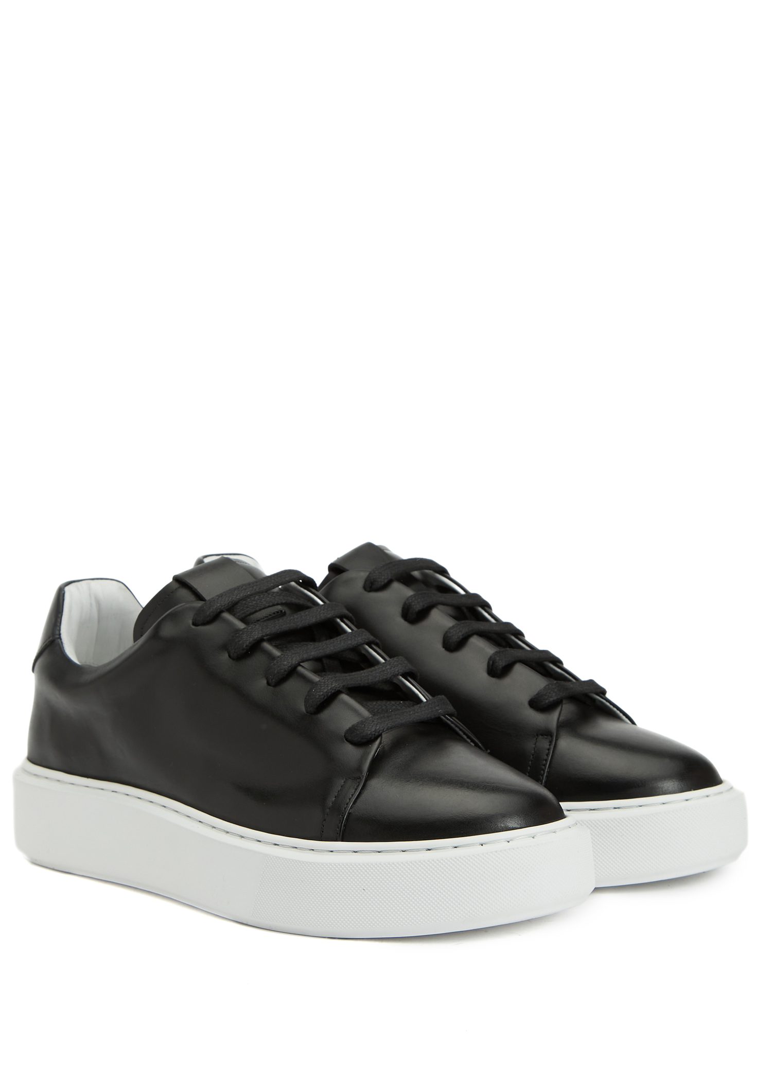 Siyah Kadın Deri Sneaker_1