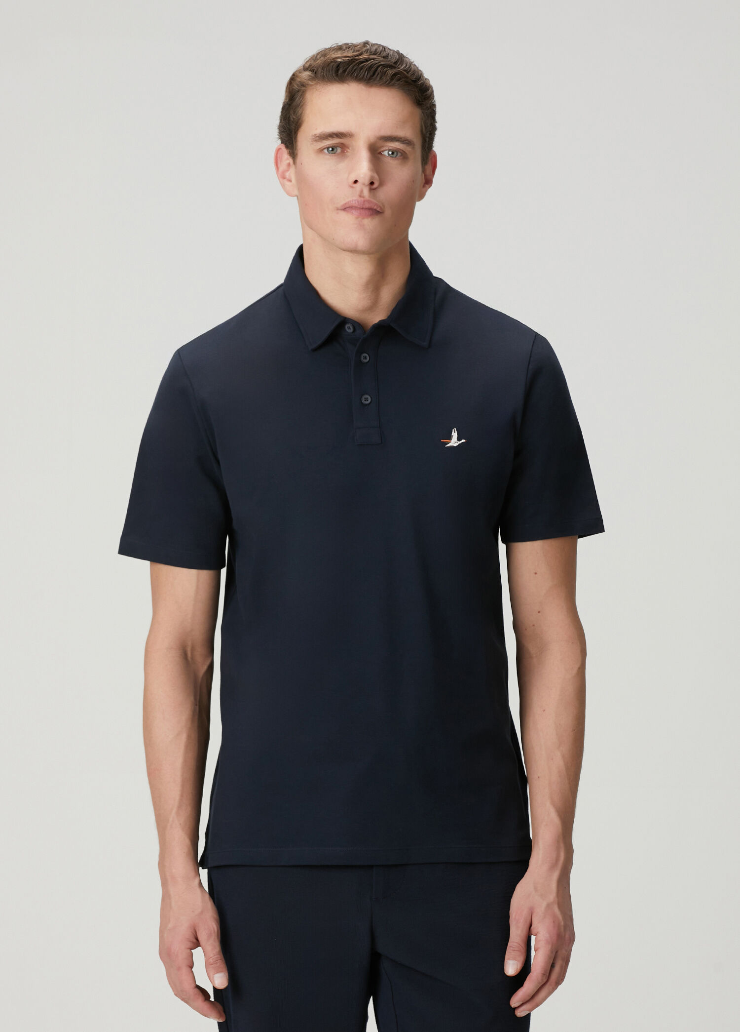 Comfort Fit Lacivert Polo T-shirt