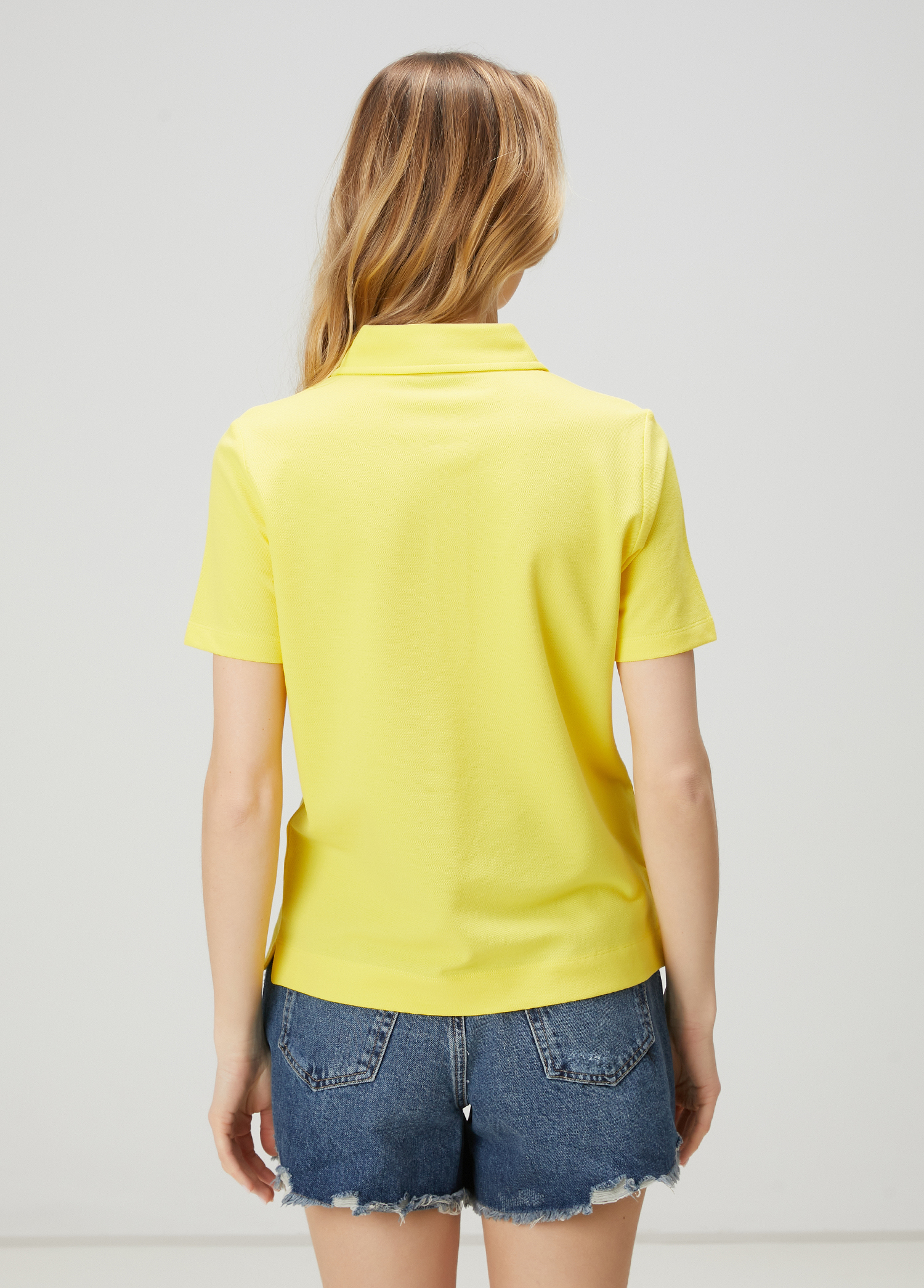 Sarı Pike Polo T-shirt_5