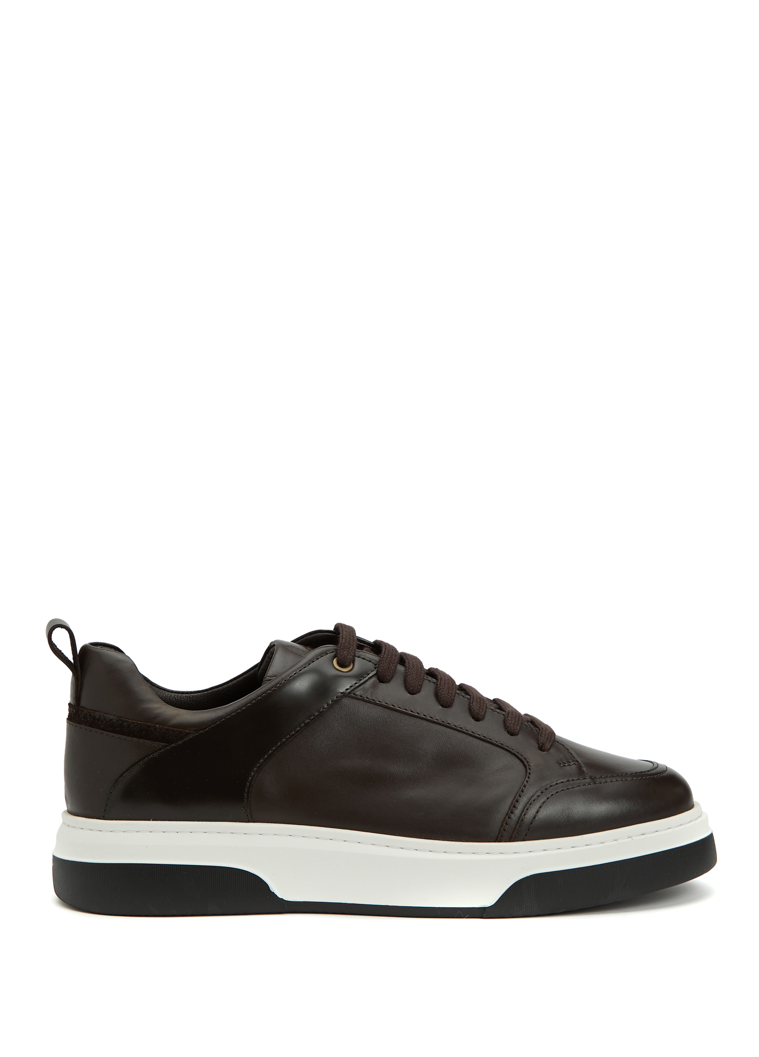 Koyu Kahverengi Erkek Deri Sneaker