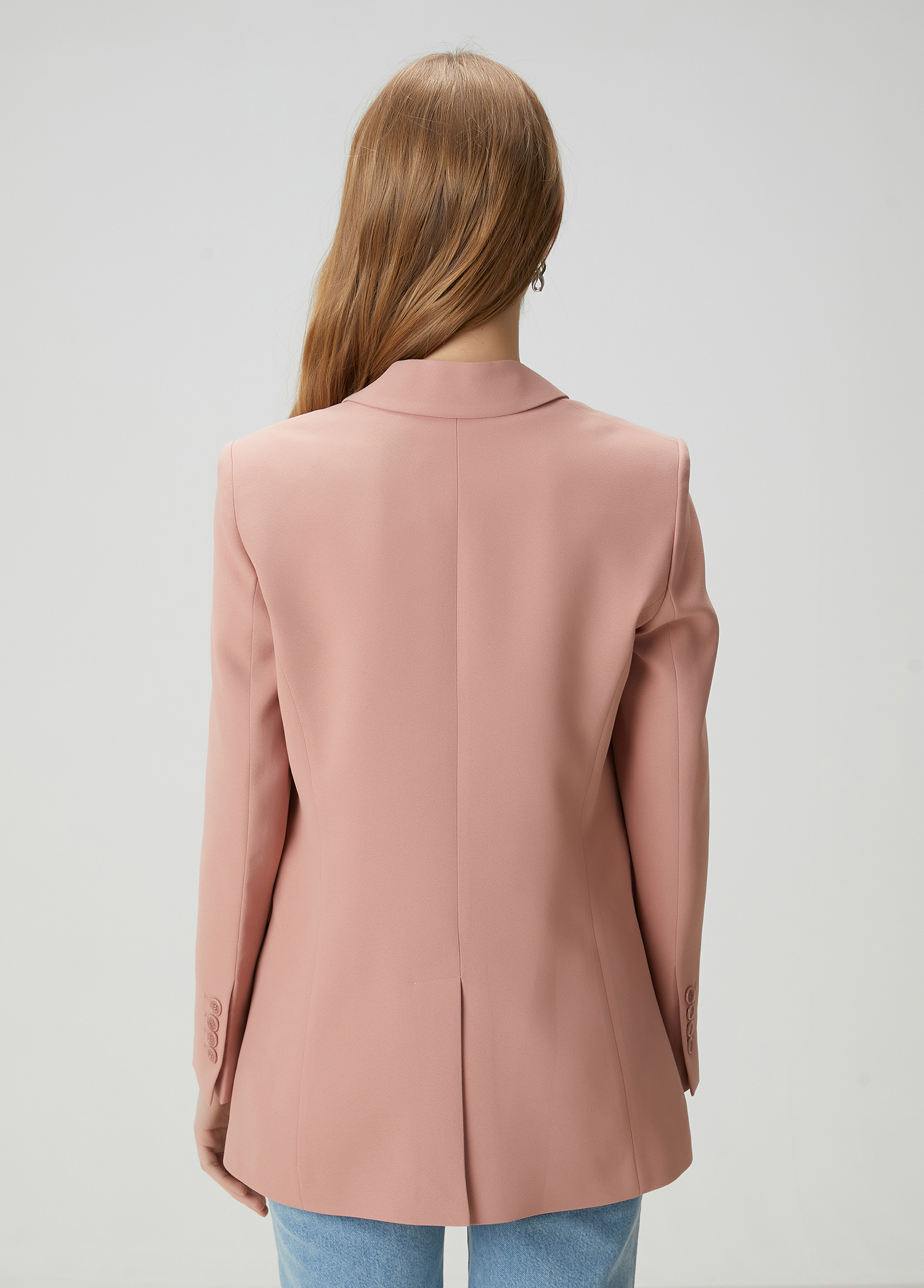 Gül Kurusu Krep Blazer_4