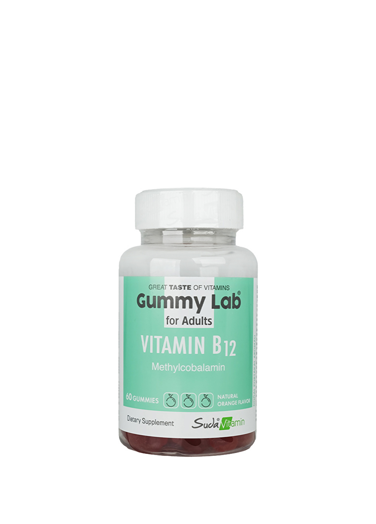 Portakal Aromalı Gummy Lab Vitamin B12 60 Çiğnenebilir Form