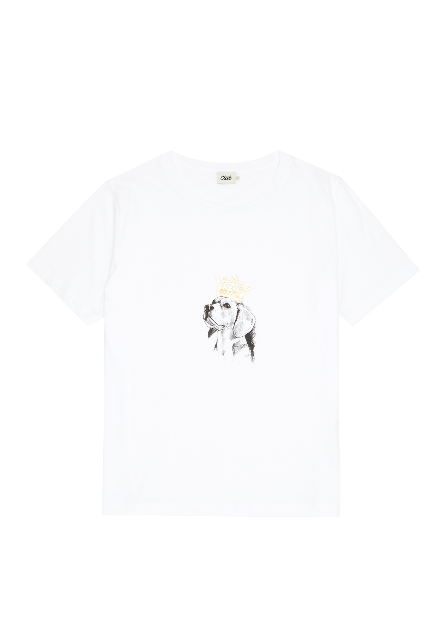 Kırık Beyaz Köpek Baskılı T-shirt_6