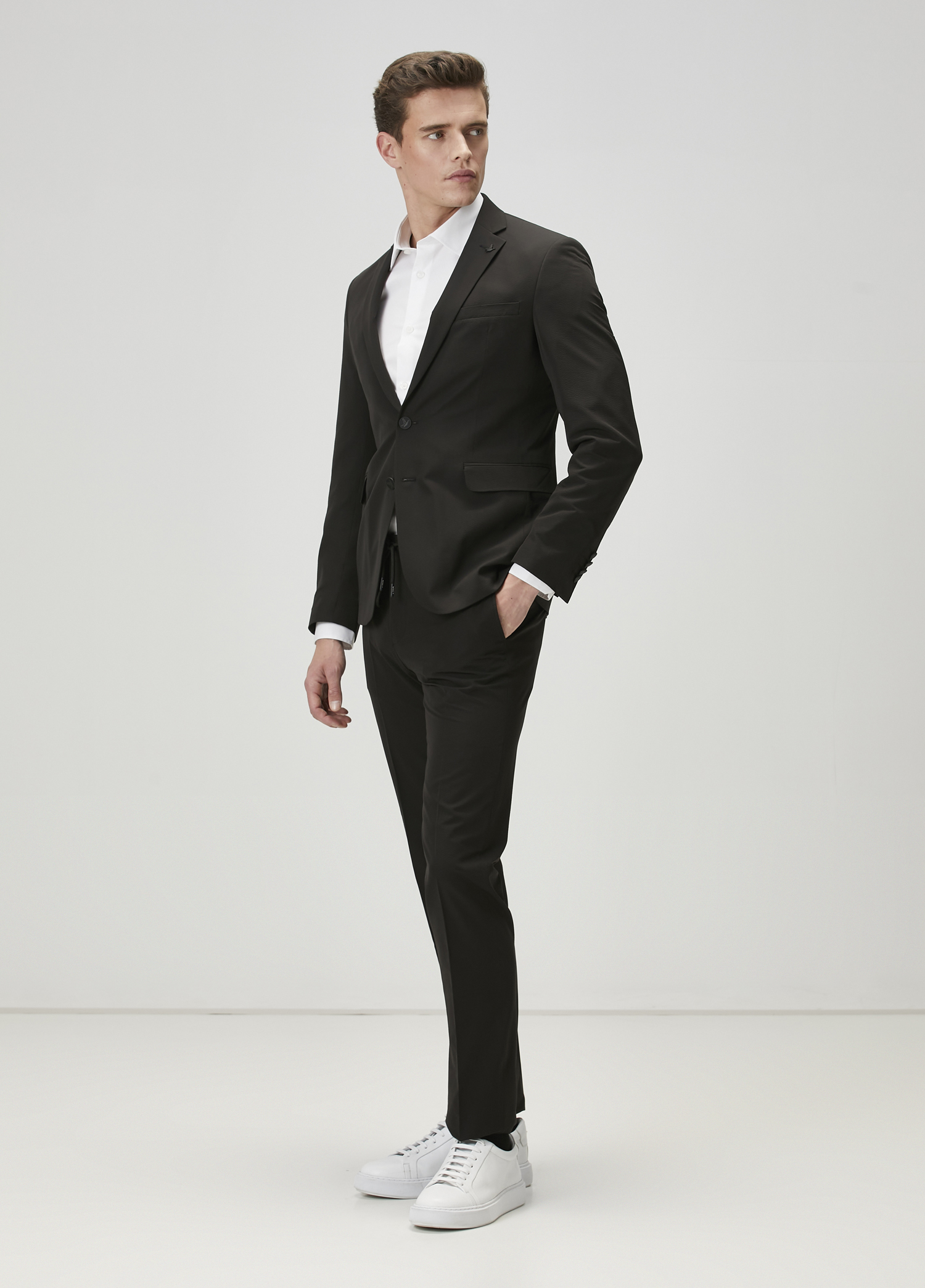 Drop 6 Slim Fit Siyah Takım Elbise_3