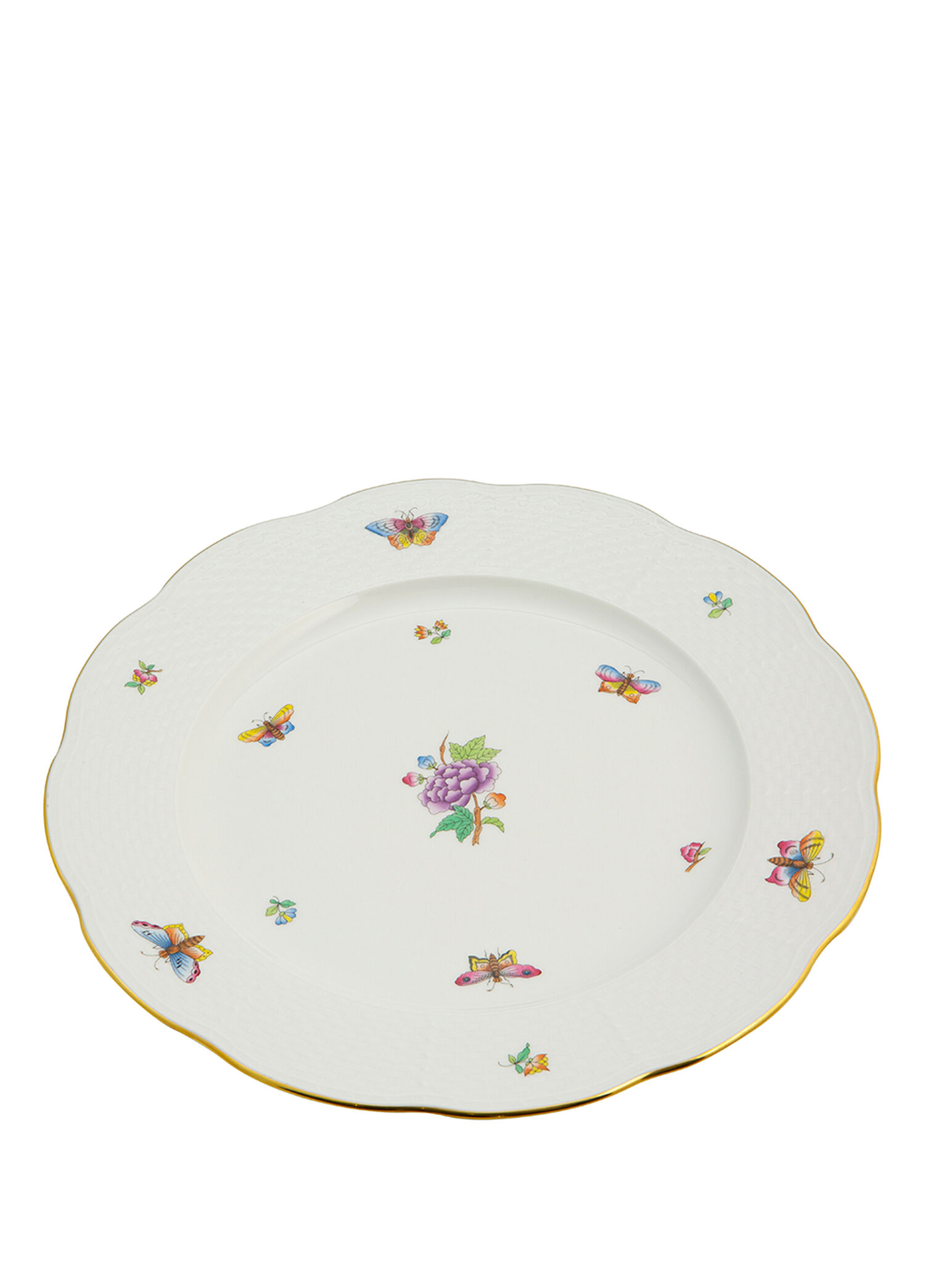 Victoria Popillons Et Fleurs Desenli Porselen Yemek Tabağı 28.5 cm