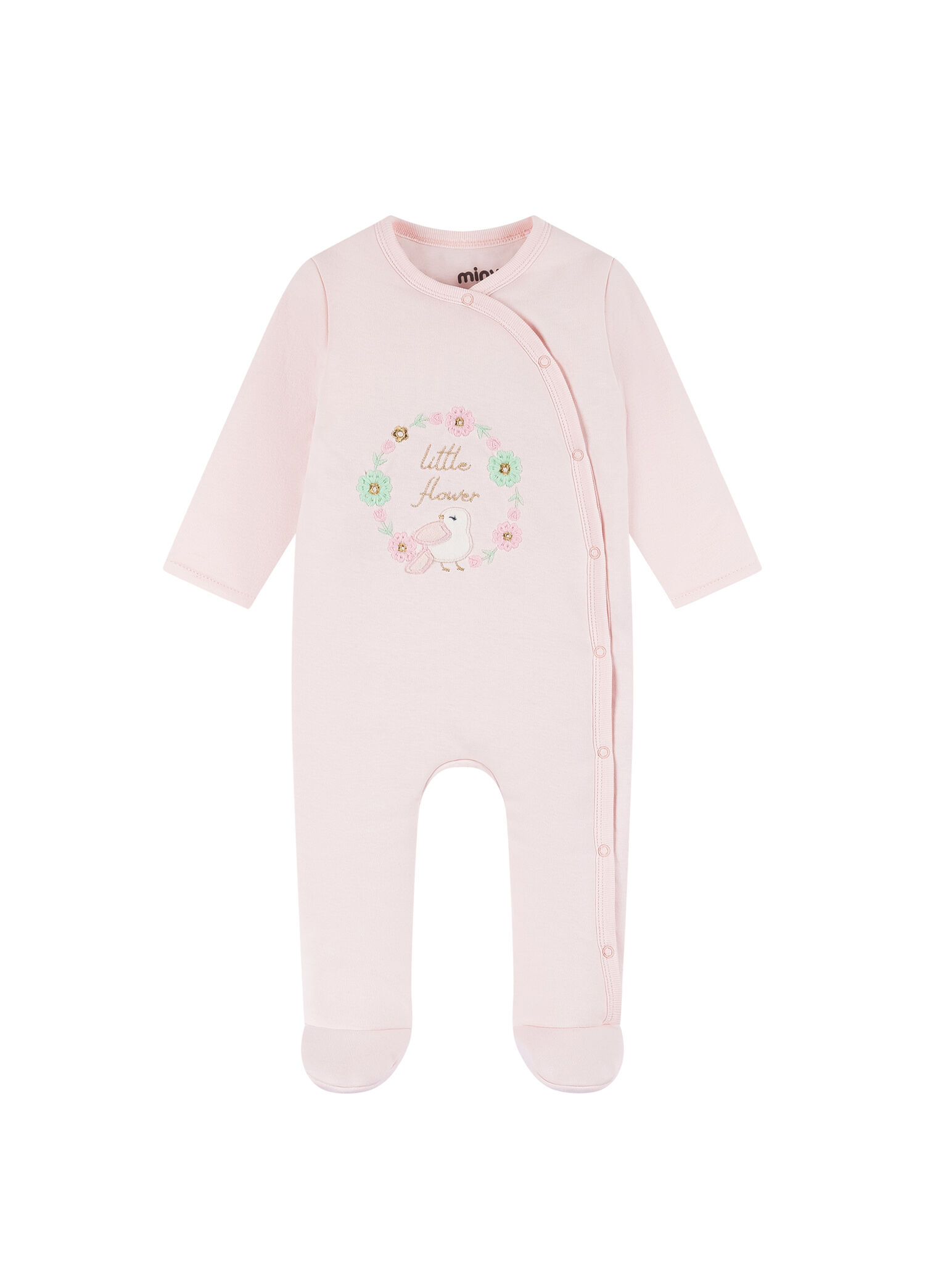 Pembe Çiçek Desenli Kız Bebek Uyku Tulumu