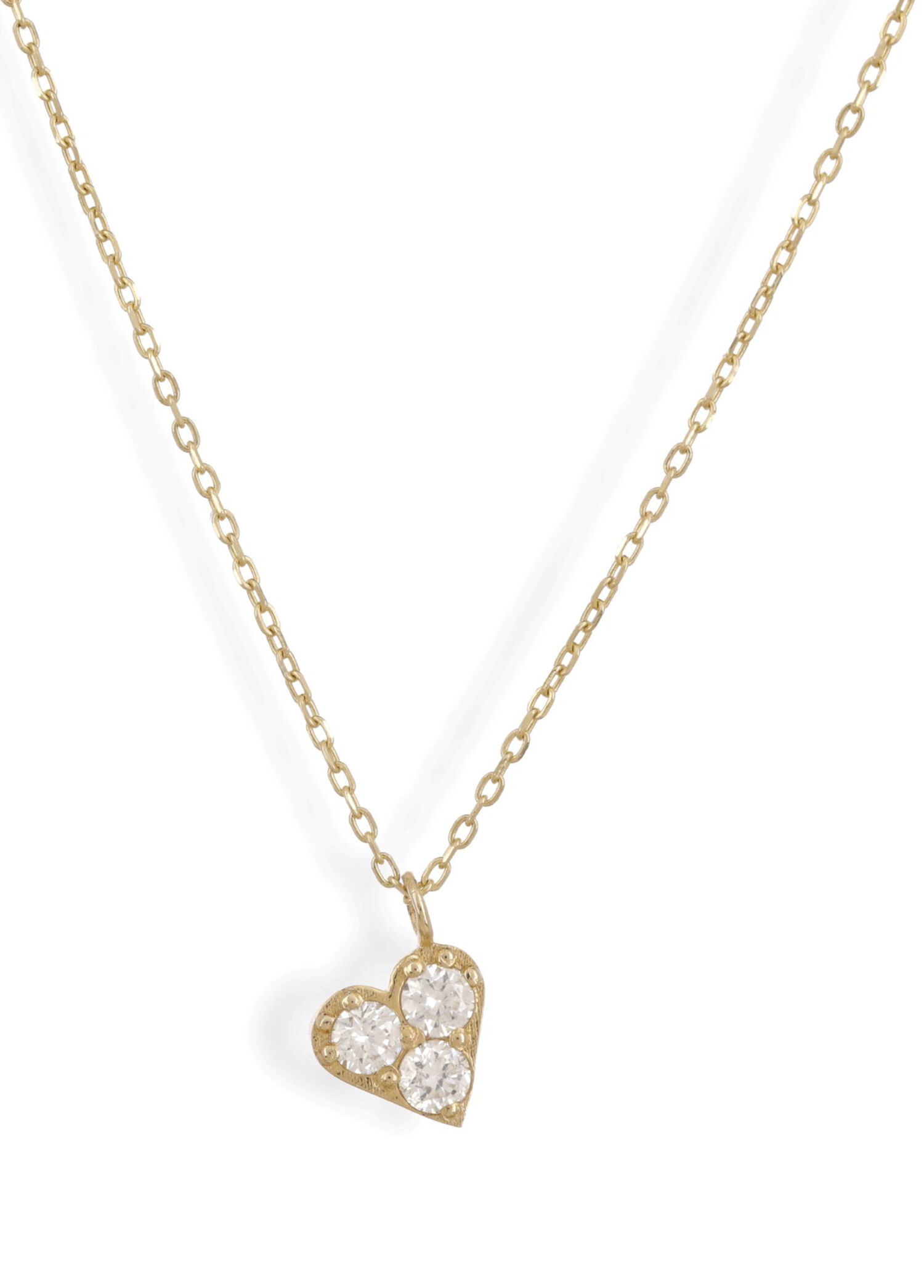 Diamond Love Pırlanta Taşlı 14 Ayar Altın Kadın Kolye