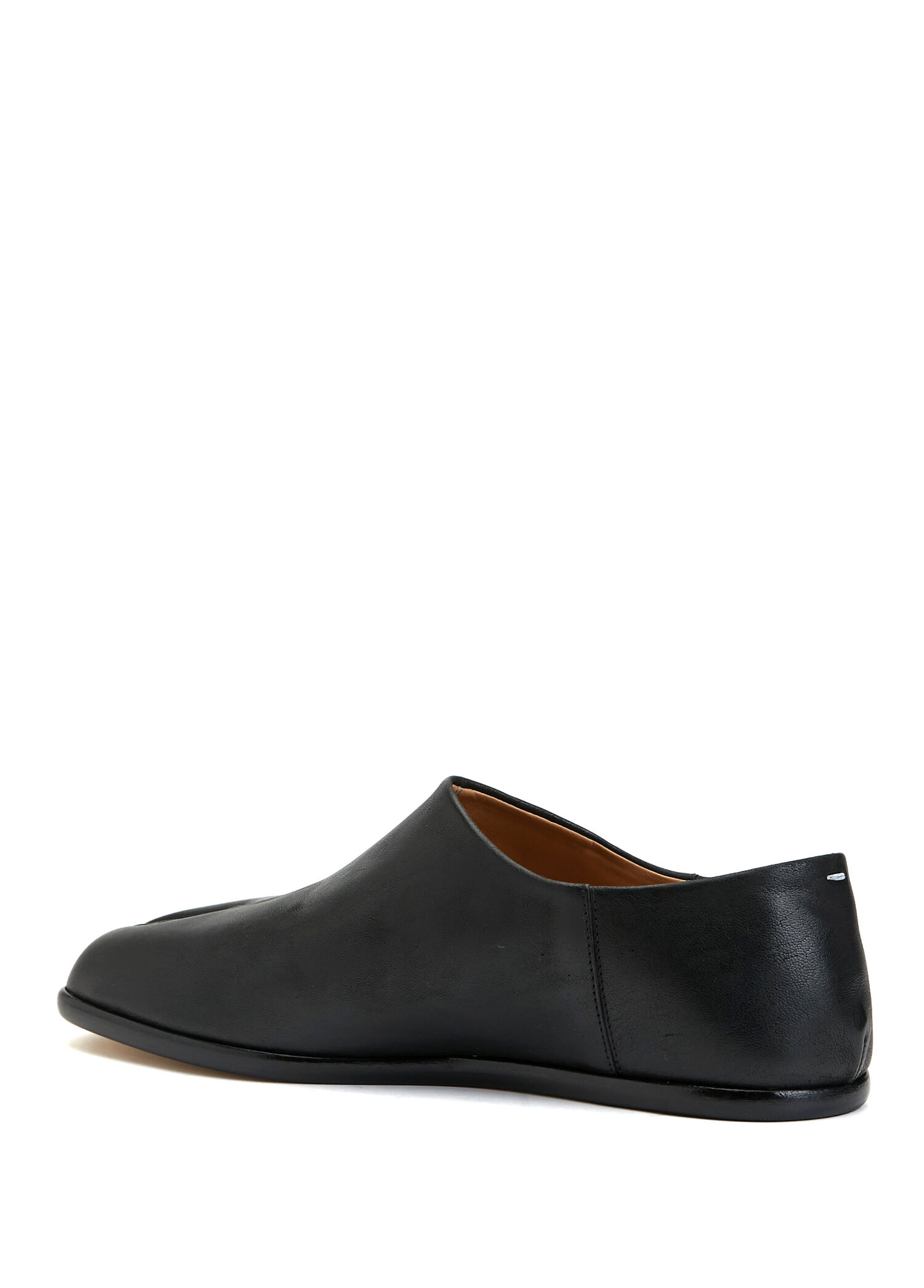 Black Maison Margiela Black Men Tabi Black Mens Leather Loafers