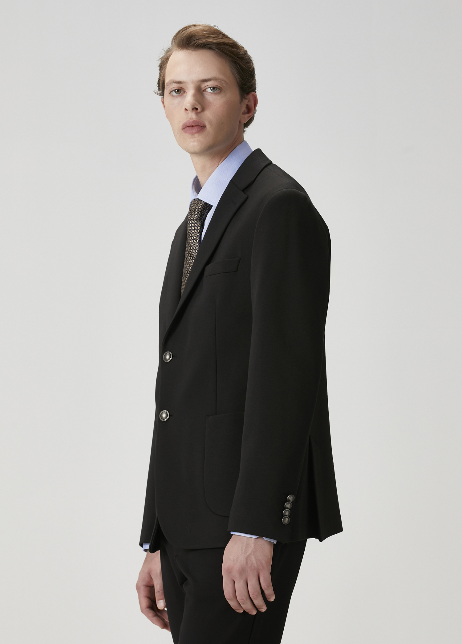 Siyah Örme Blazer_3