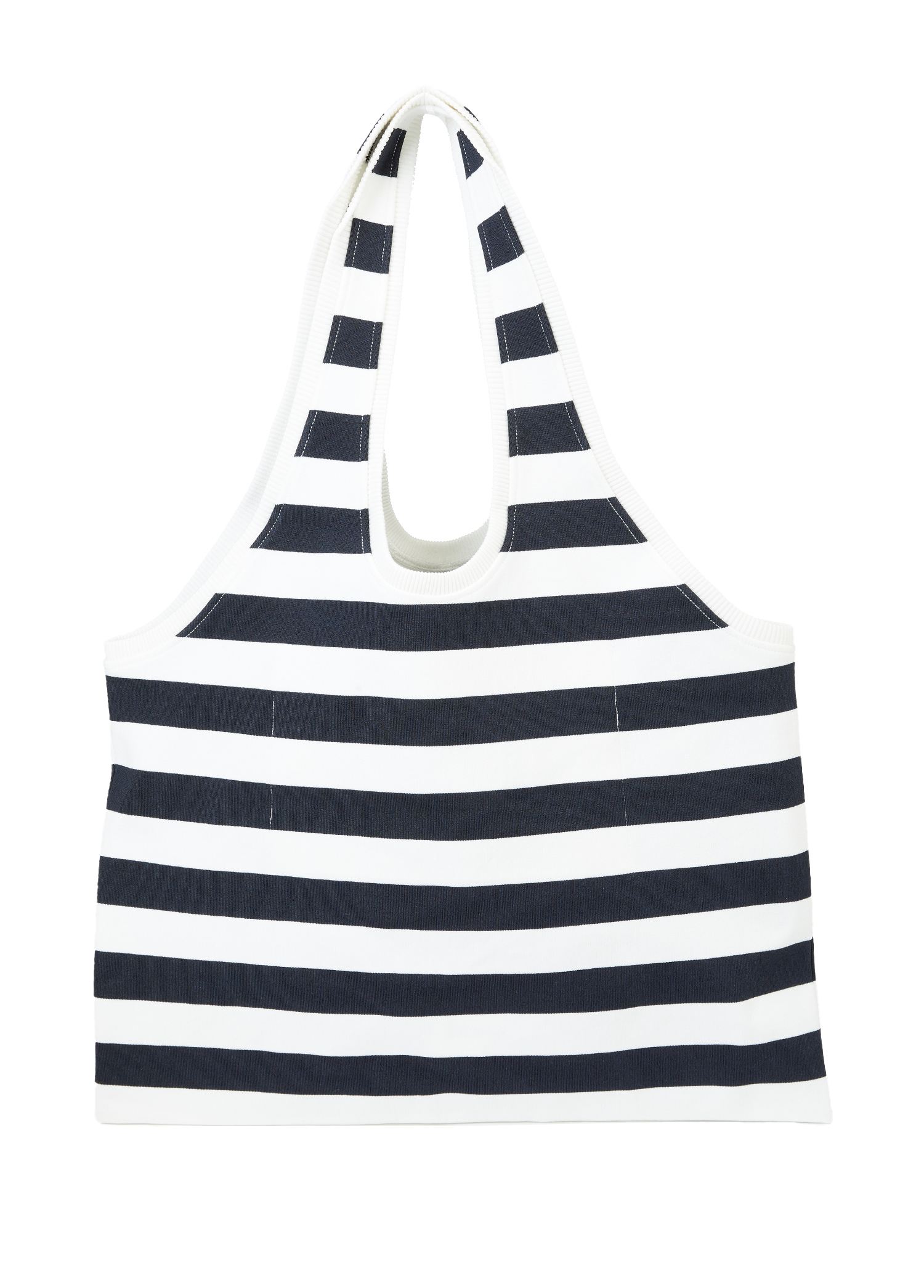 Jacquemus Le Sac Marcel Navy Blue White Womens Beach Bag