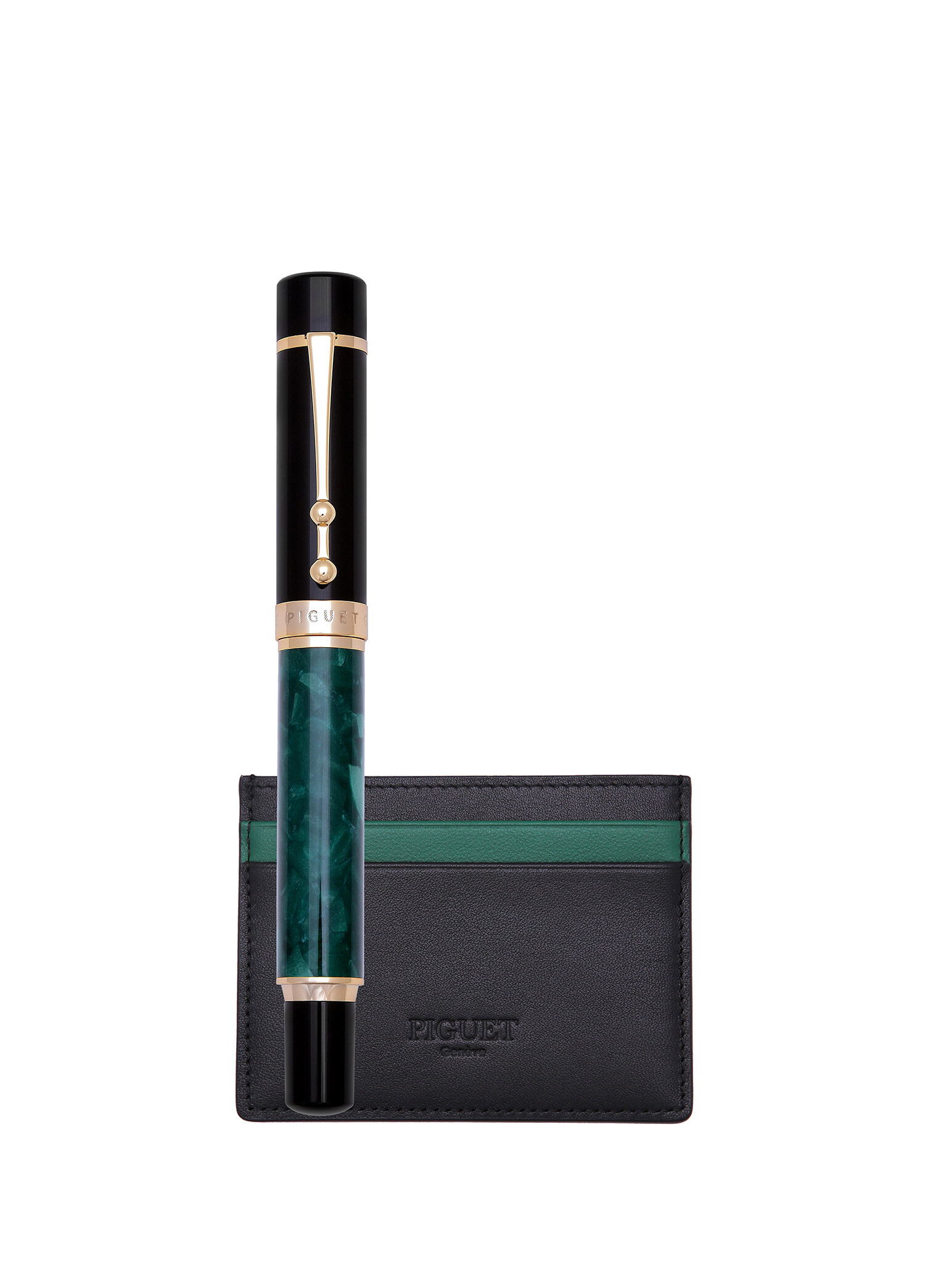 Taurus Marble Vert Rollerball Kalem ve Deri Kartlık Set