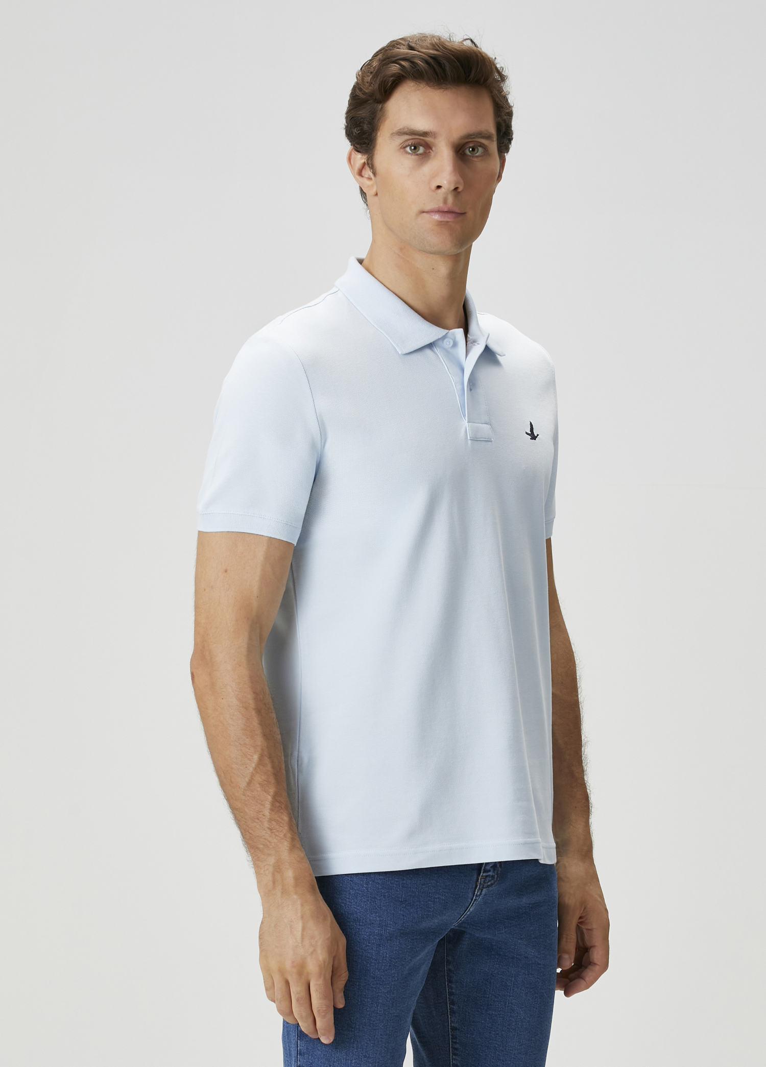 Açık Mavi Polo Yaka T-shirt_2