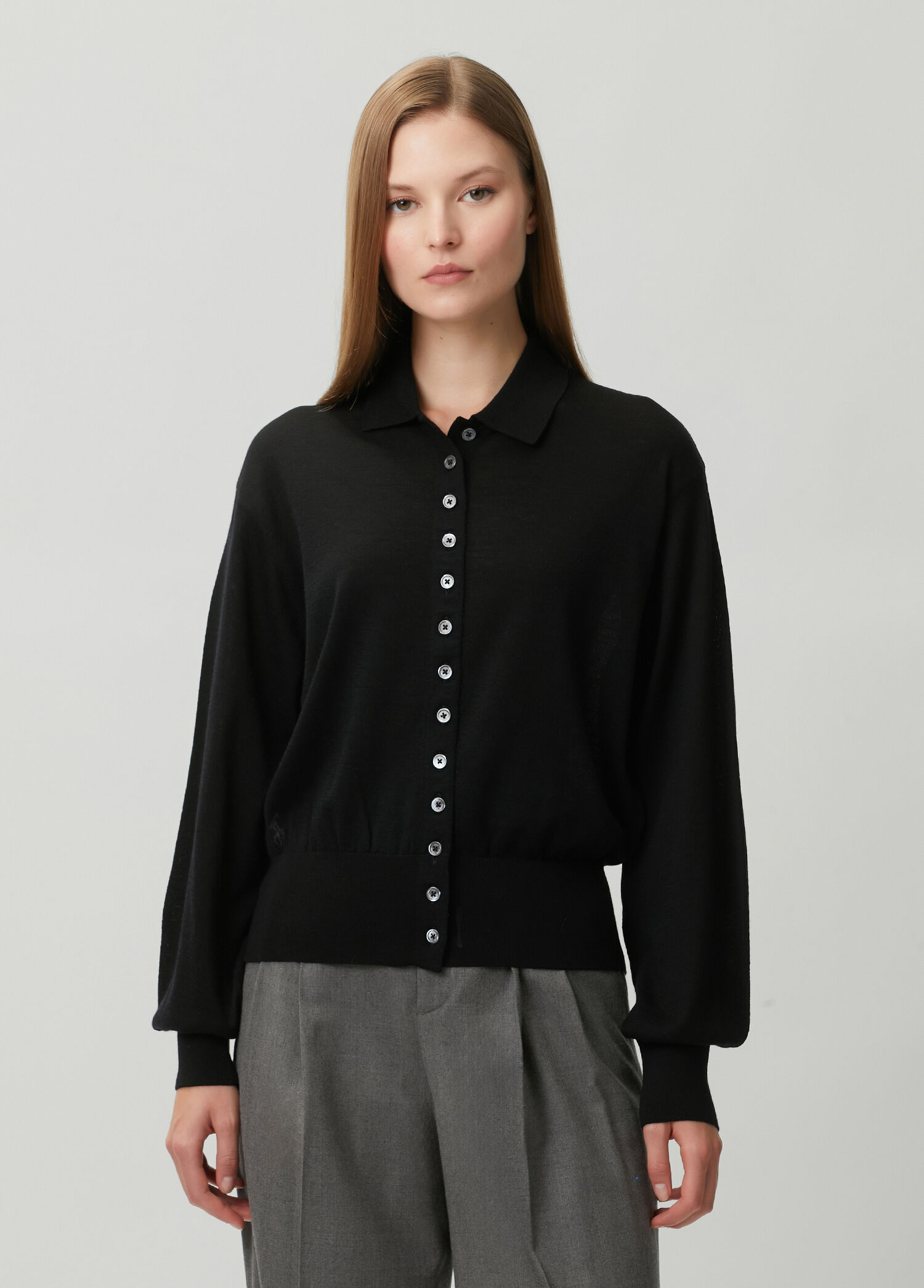 Black Wool Sweatshirt