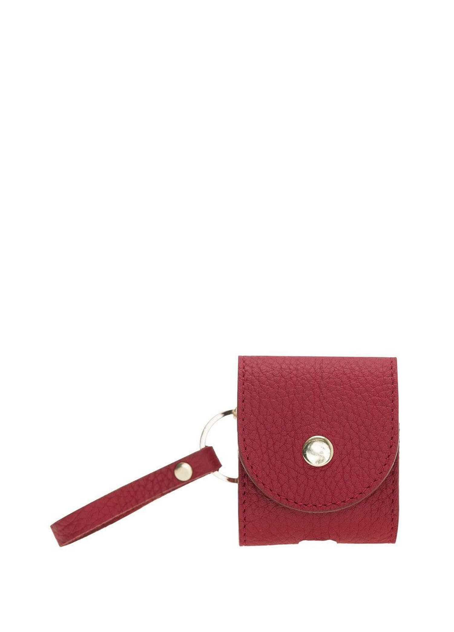 Aurel Crimson Rouge Charm Kırmızı Deri AirPods 1. ve 2. Nesil Uyumlu Kulaklık Kılıfı