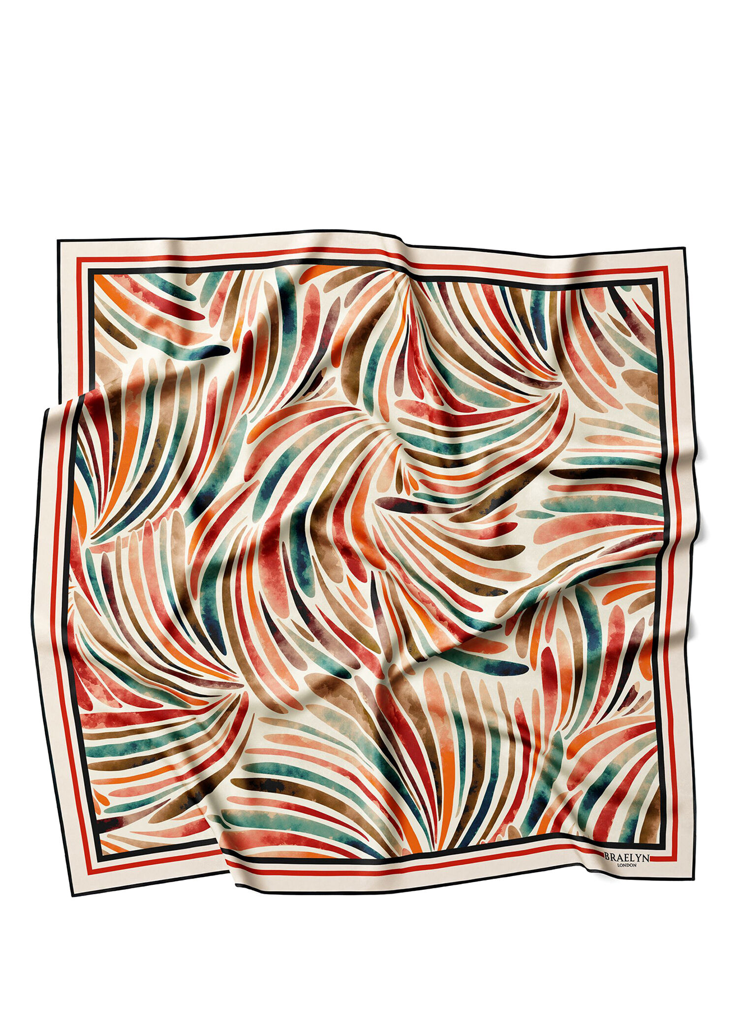 Aurora Swirl Twill İpek Kadın Eşarp