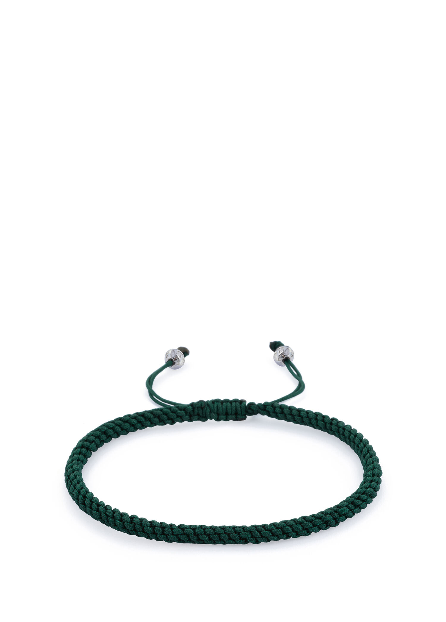 Knot Yeşil Erkek Gümüş Bileklik