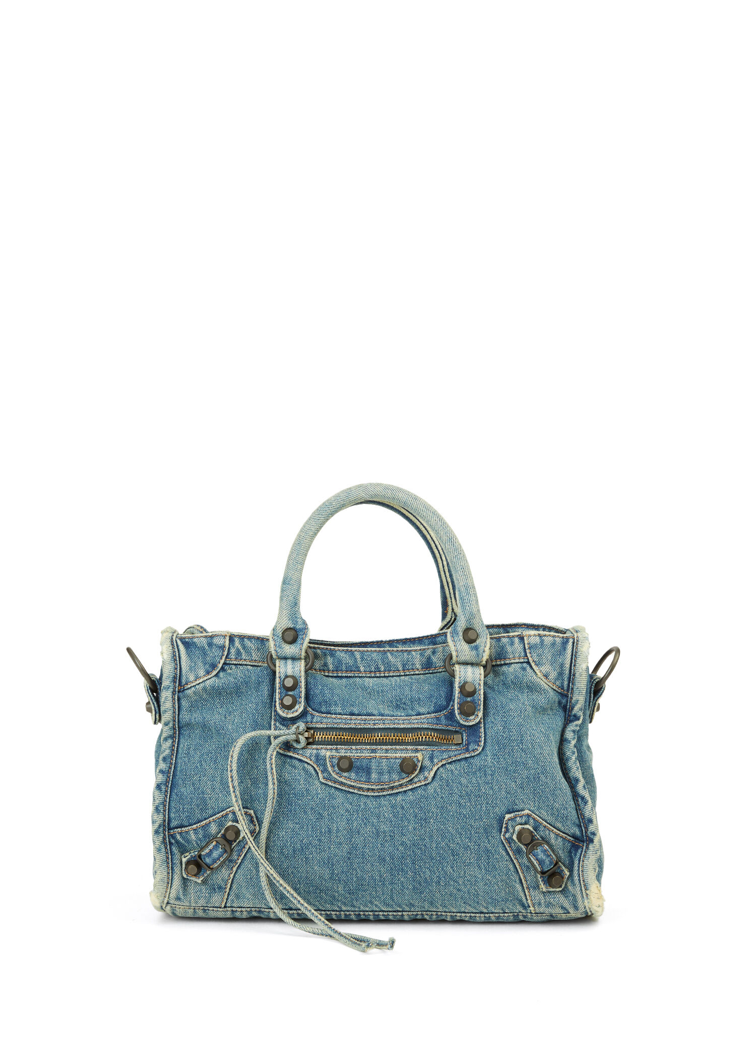 Balenciaga - Le City Small Mavi Kadın Denim Çanta - Mavi