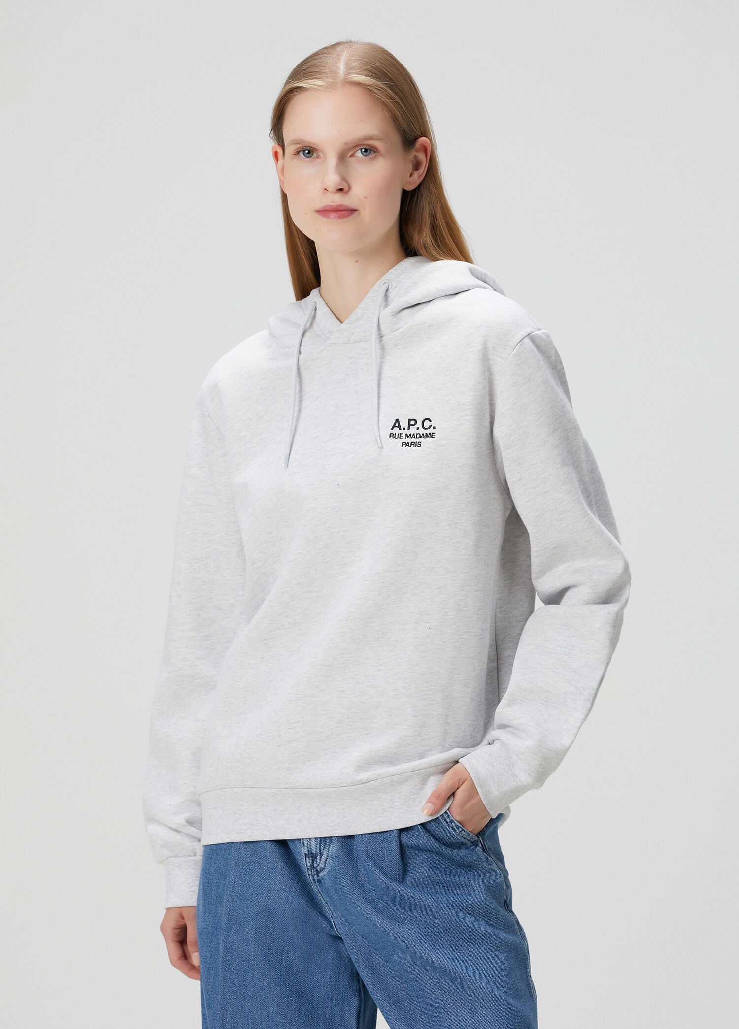 Gri Kapüşonlu Sweatshirt