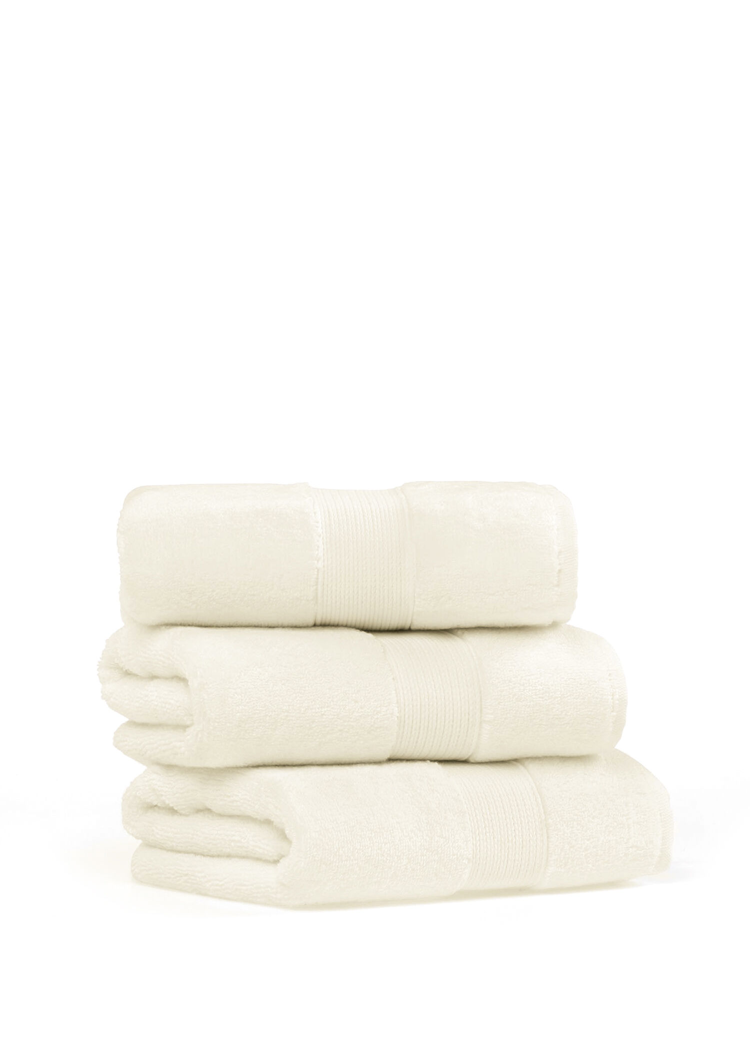 Alston Fibroluxe® Ivory Pamuklu Tekli Yüz Havlusu 50 x 90 cm