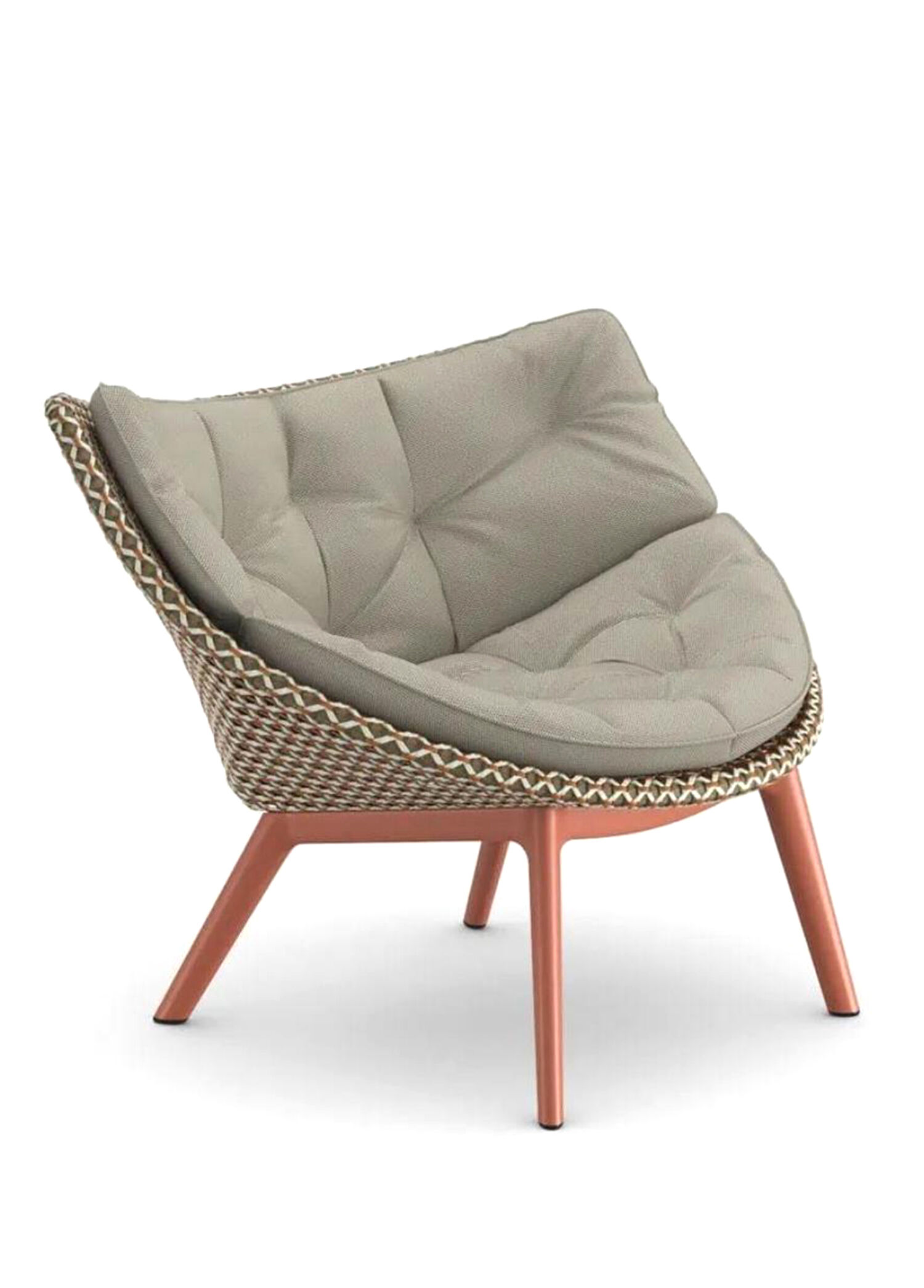 Mbrace Chestnut Rattan Alçak Sırtlı Bahçe Koltuğu
