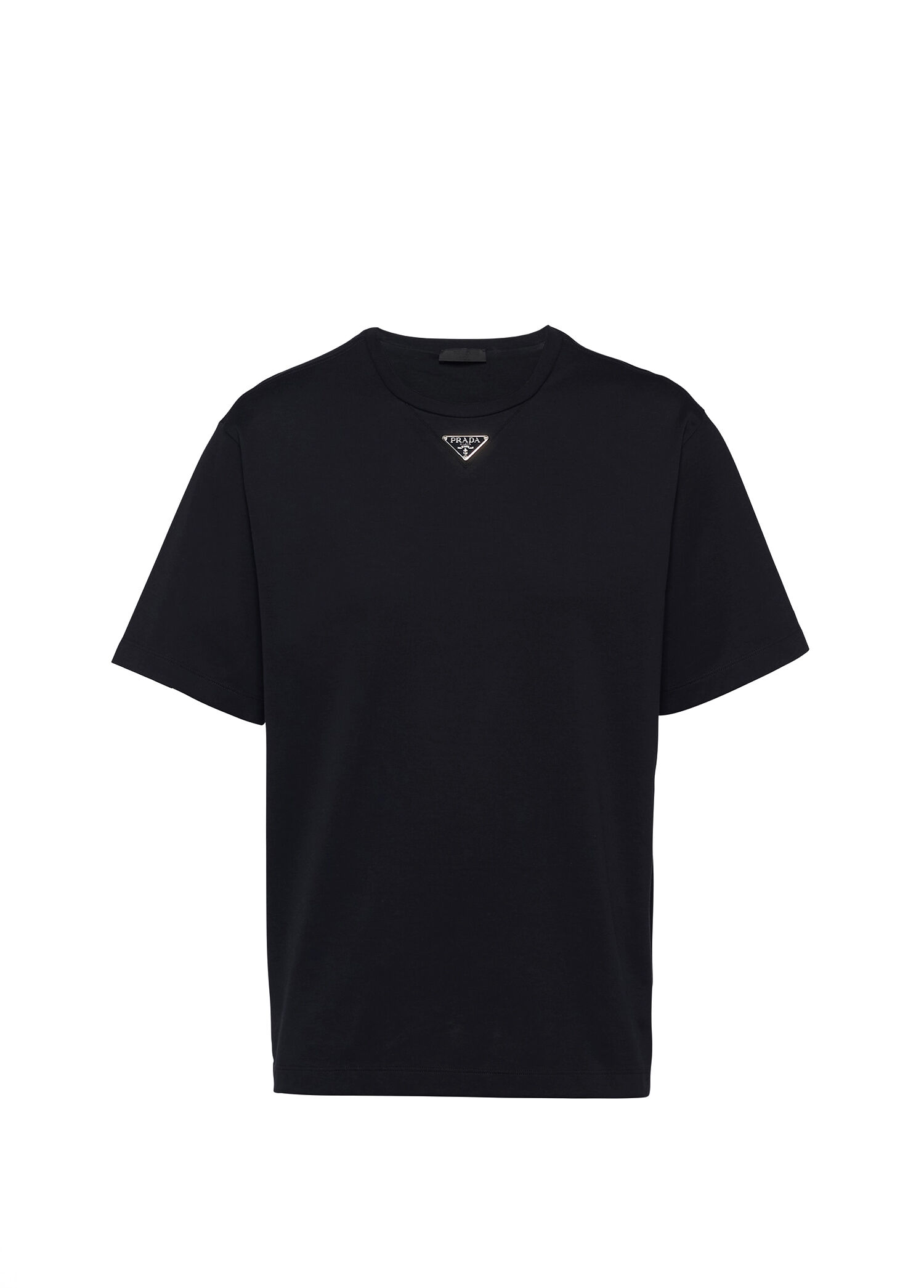 prada Tシャツ Prada Siyah Erkek Siyah Pamuklu Kısa Kollu Erkek T-shirt 1594495
