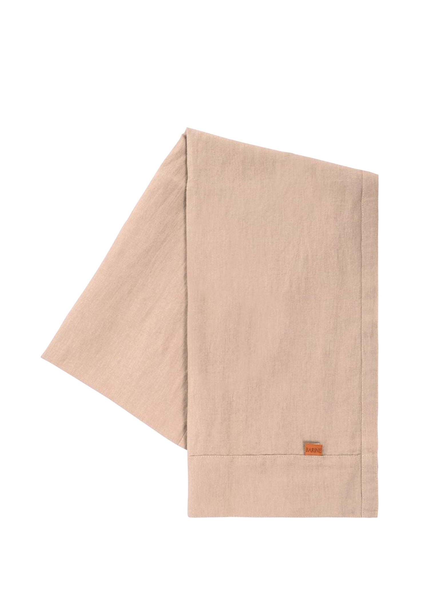 Linen Bej Keten Runner 45 x 250 cm