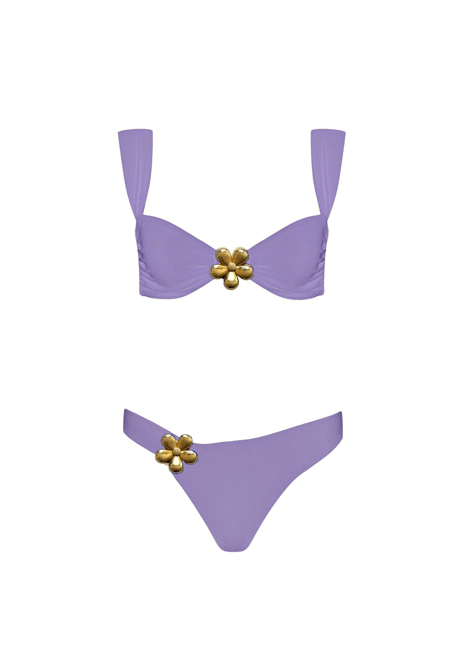 Flower Bomb Candice Lila Kadın Bikini Takımı
