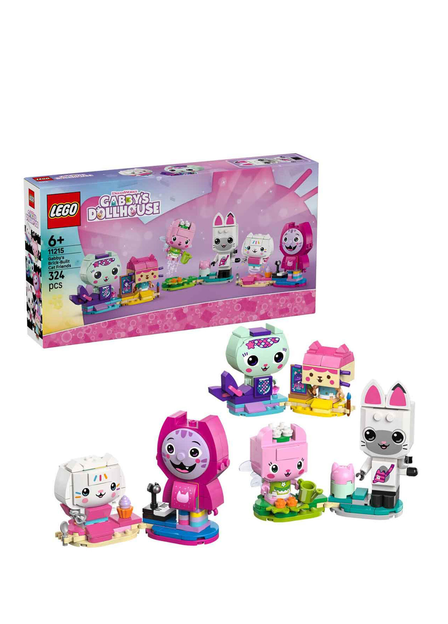 Gabby’s Dollhouse Gabby’nin Parçalarla İnşa Edilen Kedi Arkadaşları 324 Parça 6+ Yaş Yapı Oyuncağı 11215