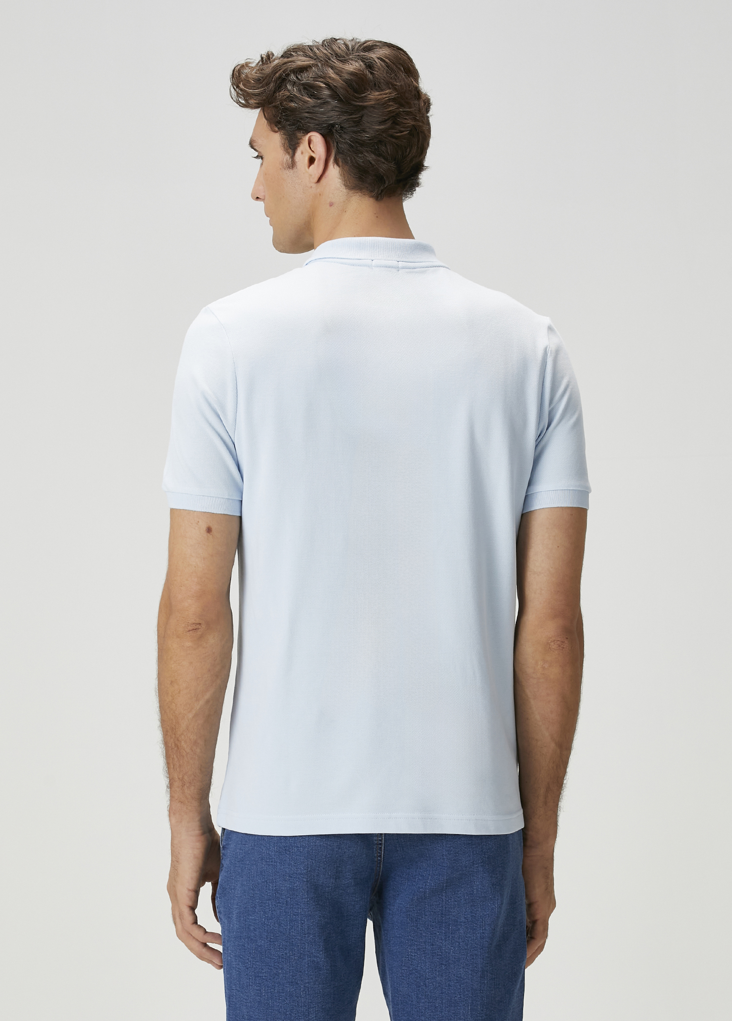 Açık Mavi Polo Yaka T-shirt_3