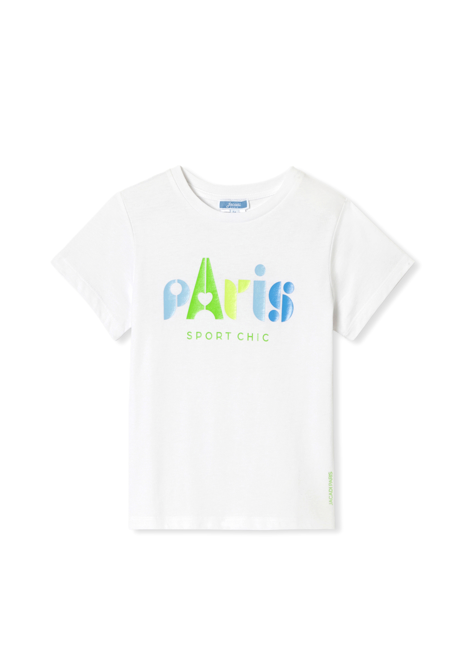 Beyaz Paris Baskılı Kız Çocuk T-Shirt