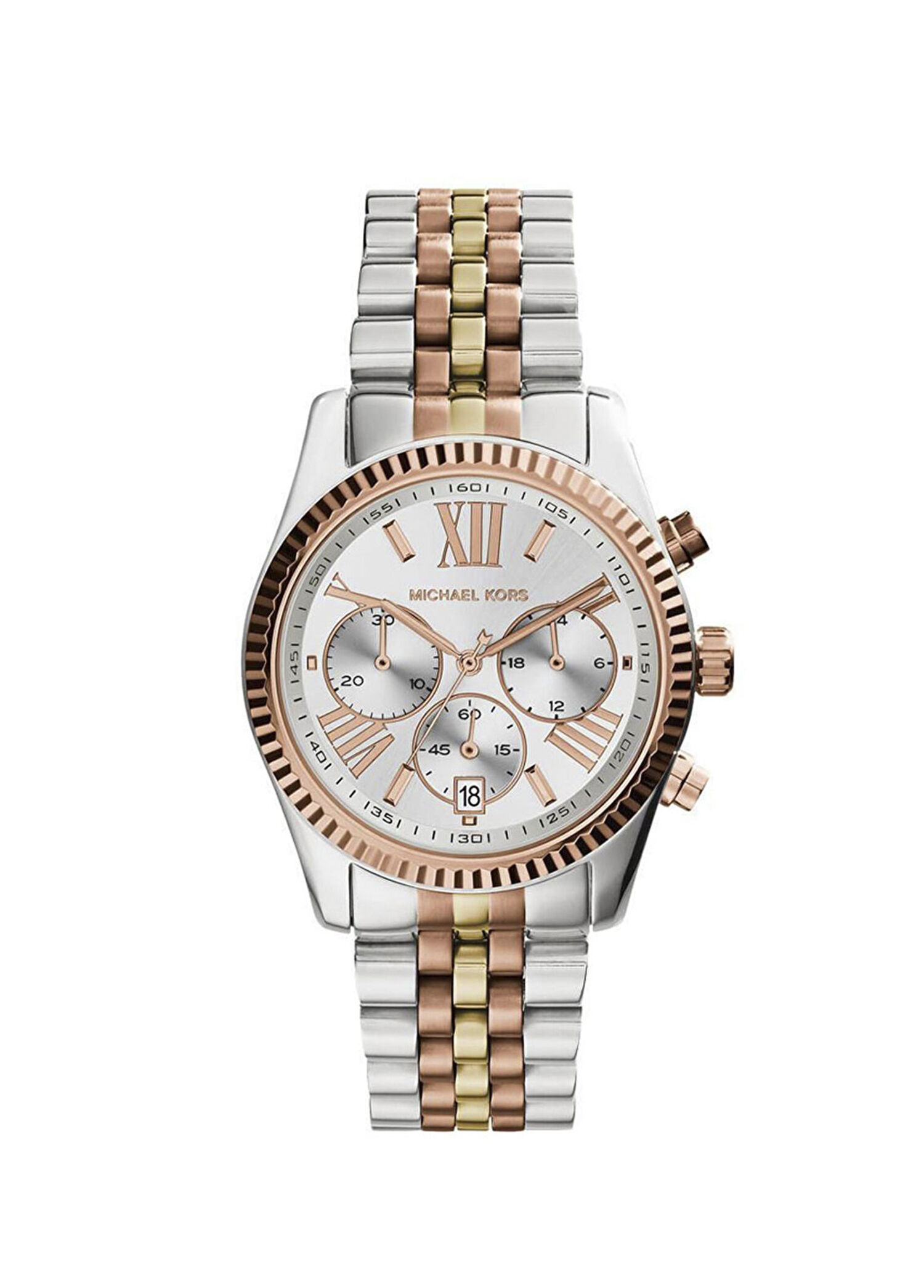 MK5735 Rose Gold Metalik Gri Çelik Kadın Kol Saati