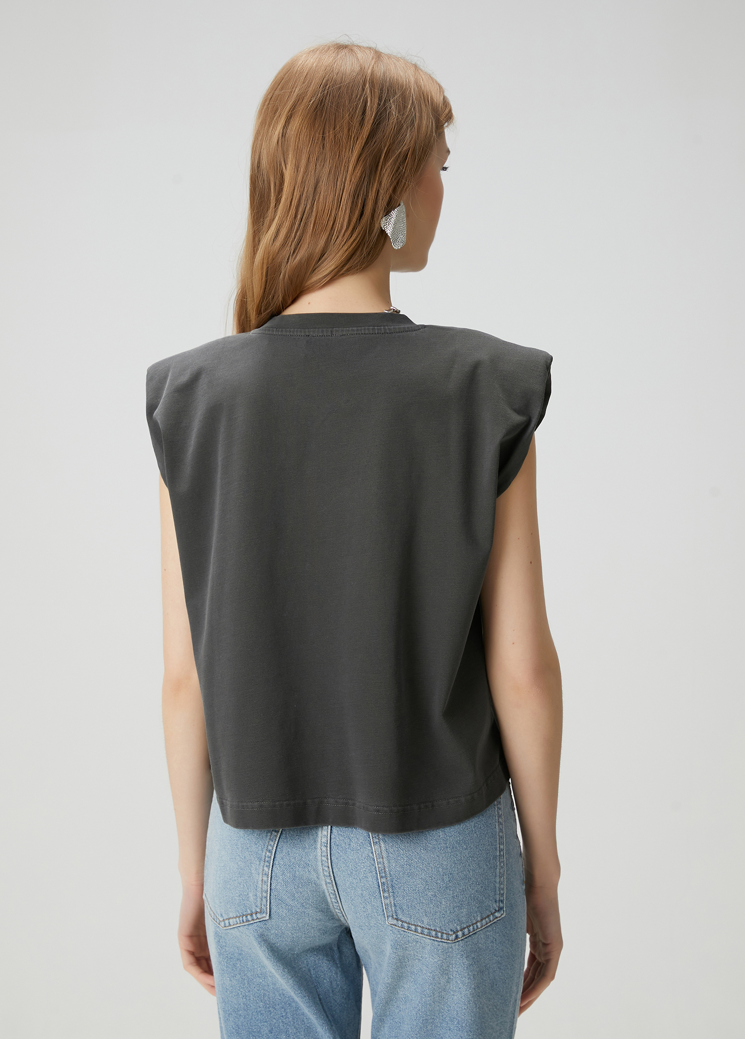 Antarsit Yakası Taşlı T-shirt_4