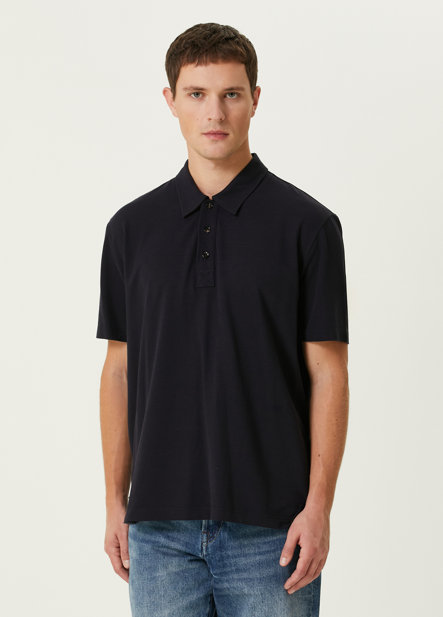 Koyu Lacivert Polo Yaka T-shirt