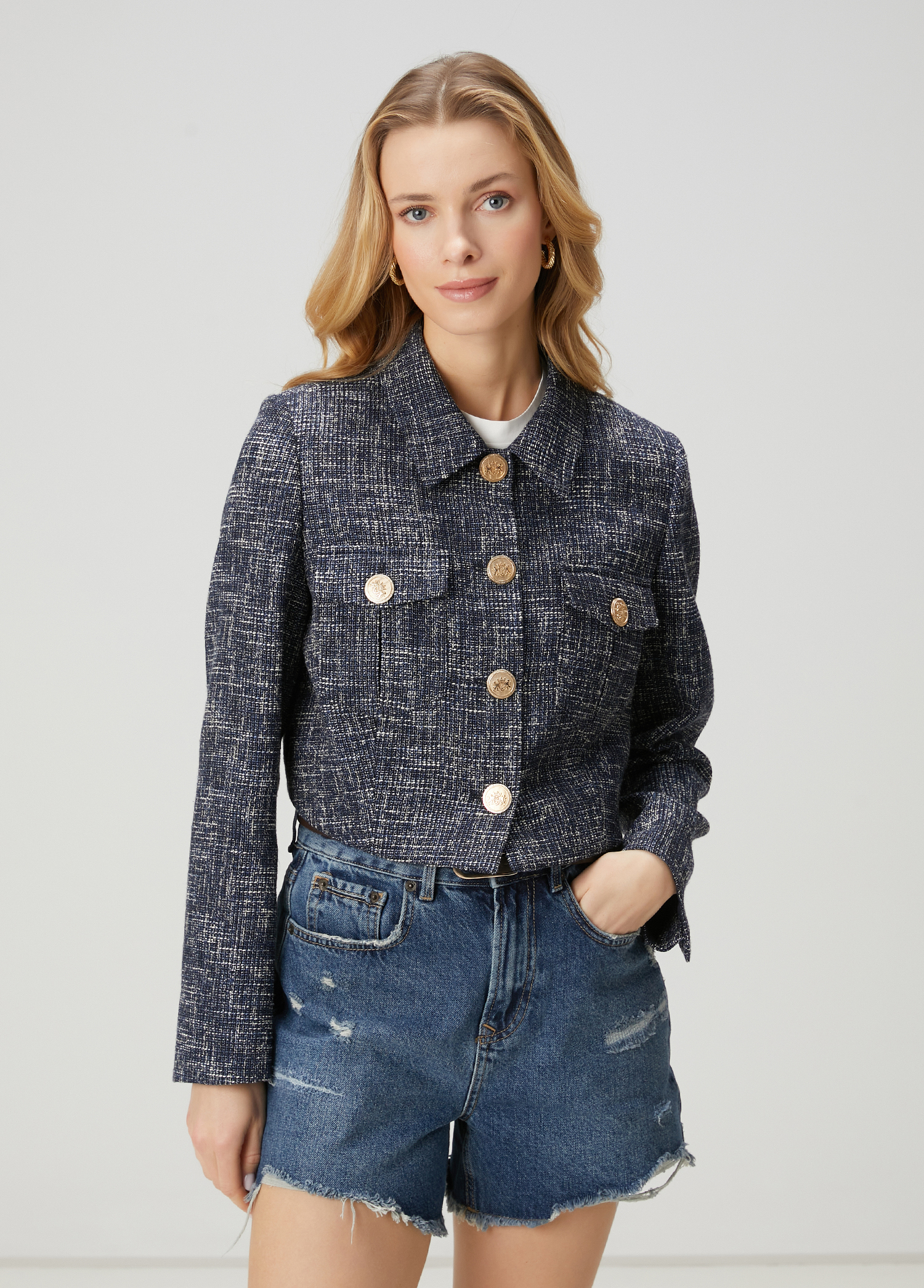 Lacivert Tweed Ceket_3