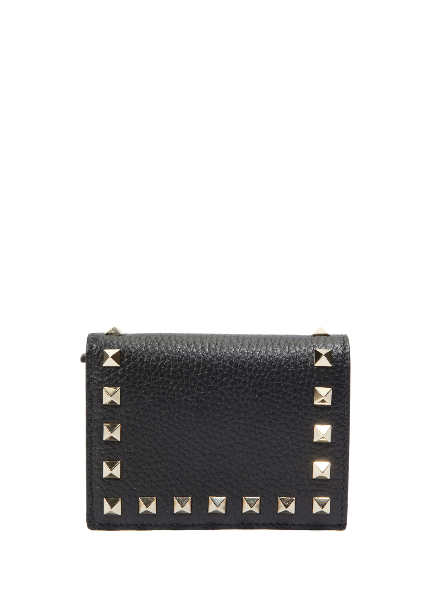 Rockstud Siyah Kadın Deri Cüzdan
